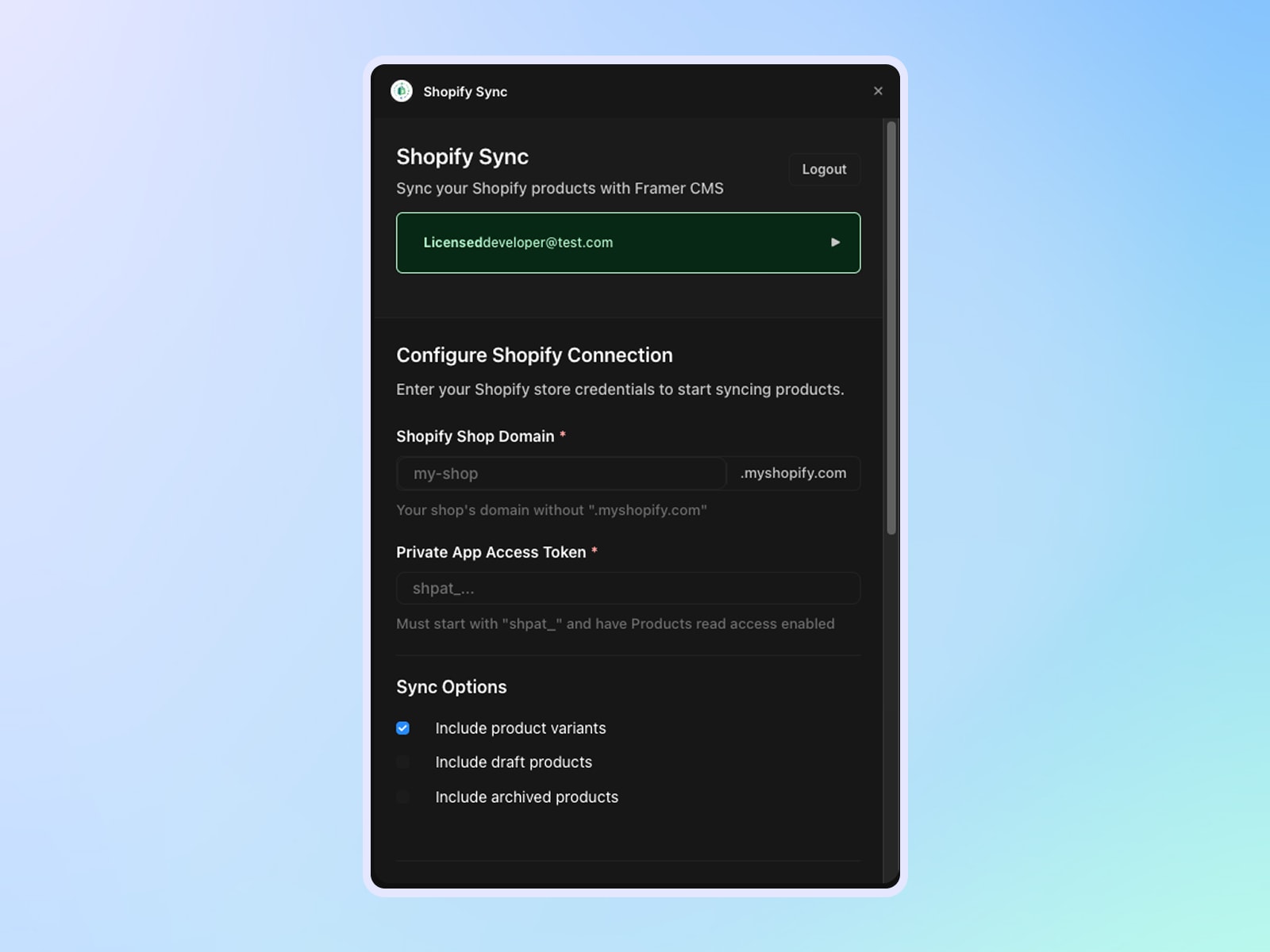 Shopify Sync