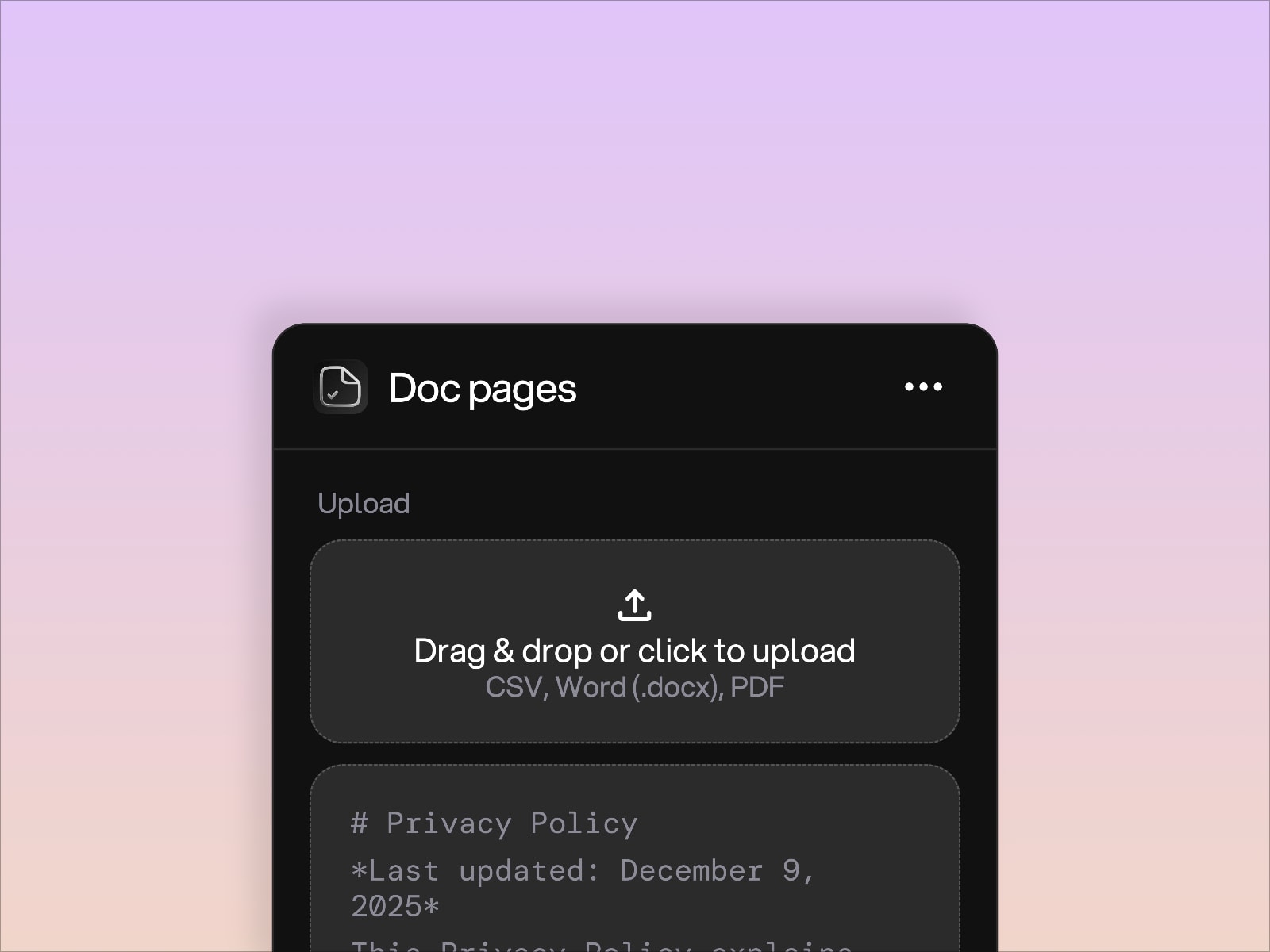 Doc Pages