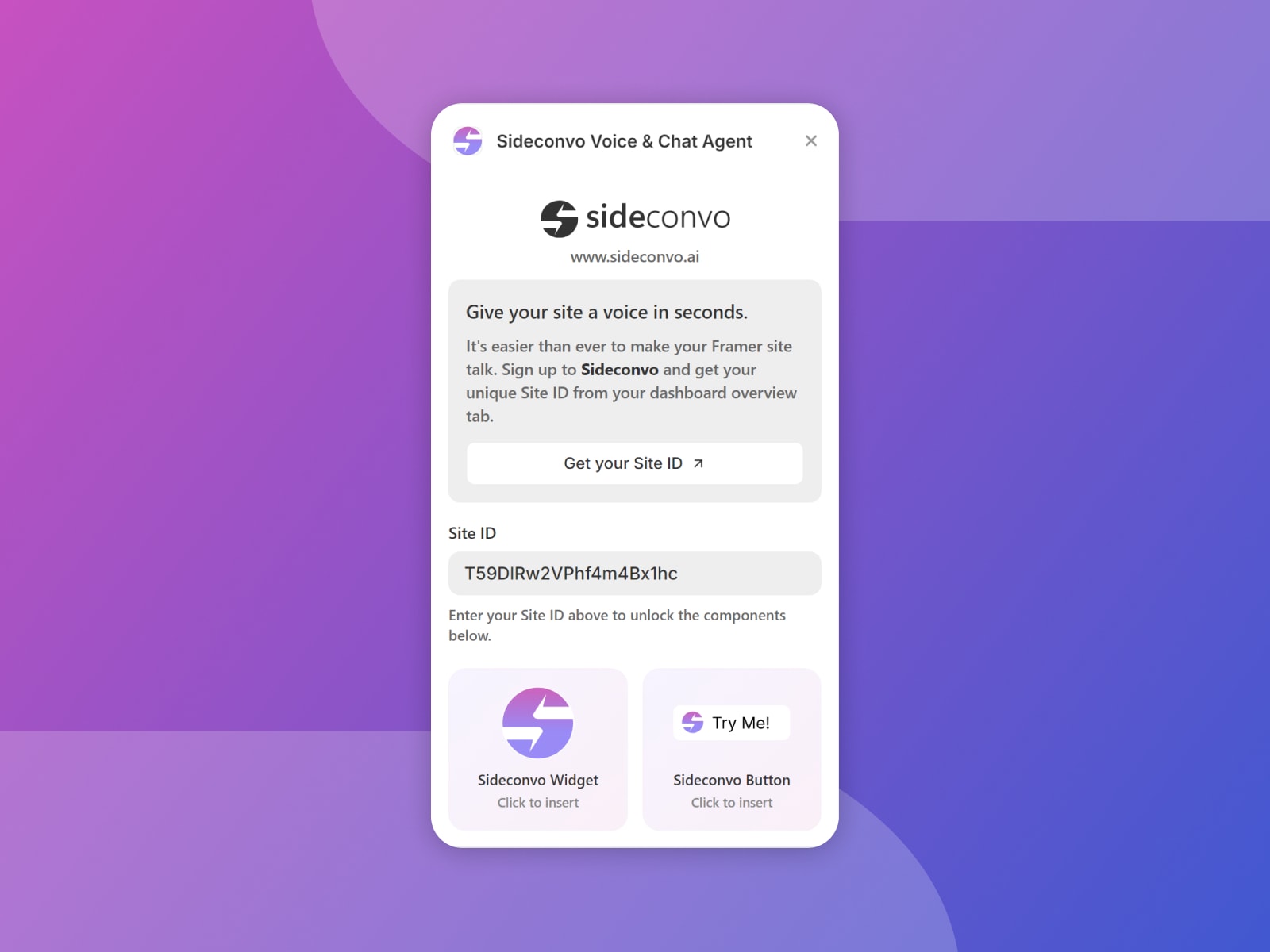 Sideconvo Voice & Chat Agent