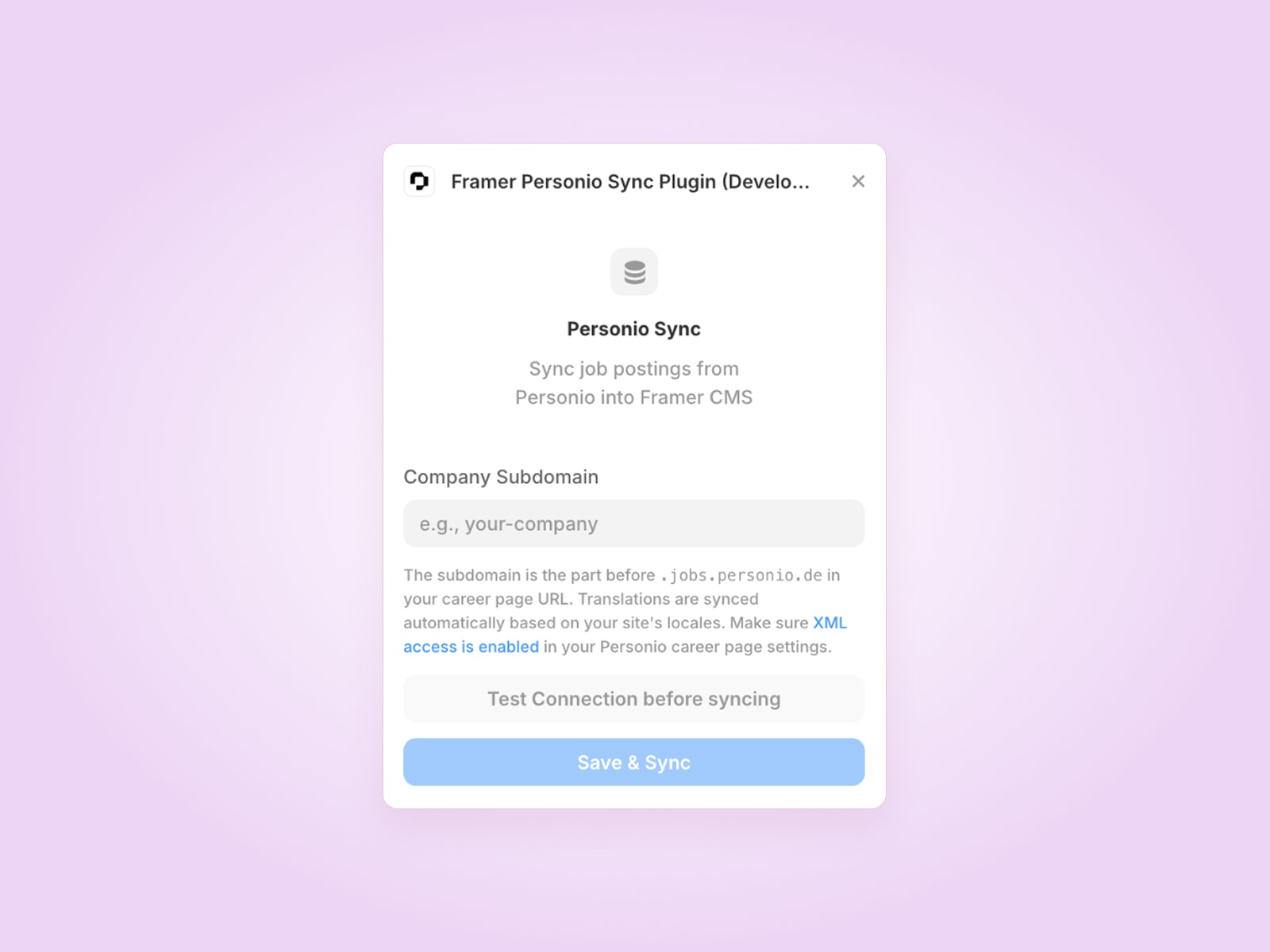 Personio Sync