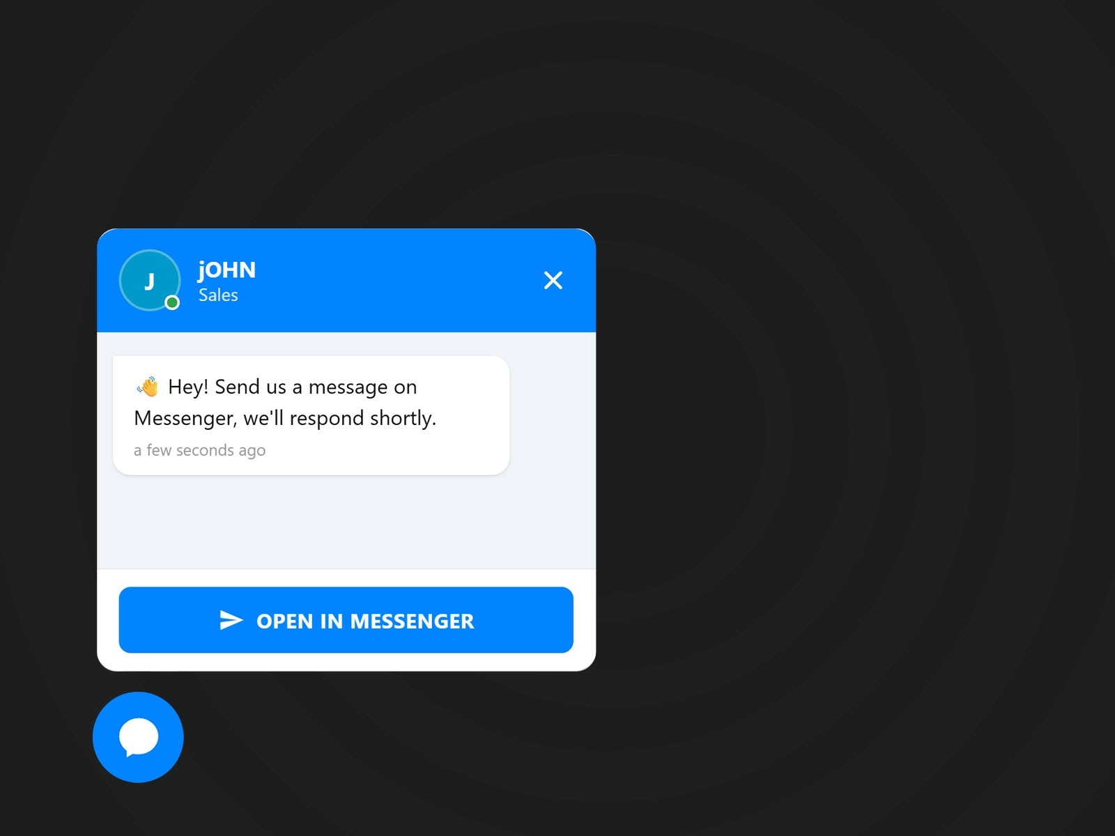 Facebook Messenger Button