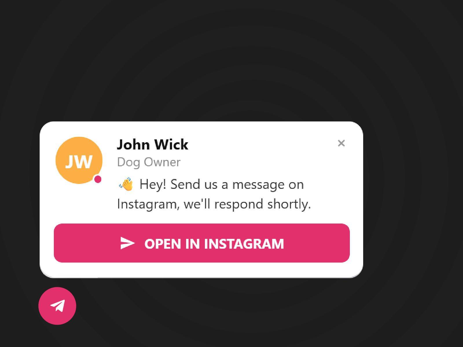 Instagram DM Button