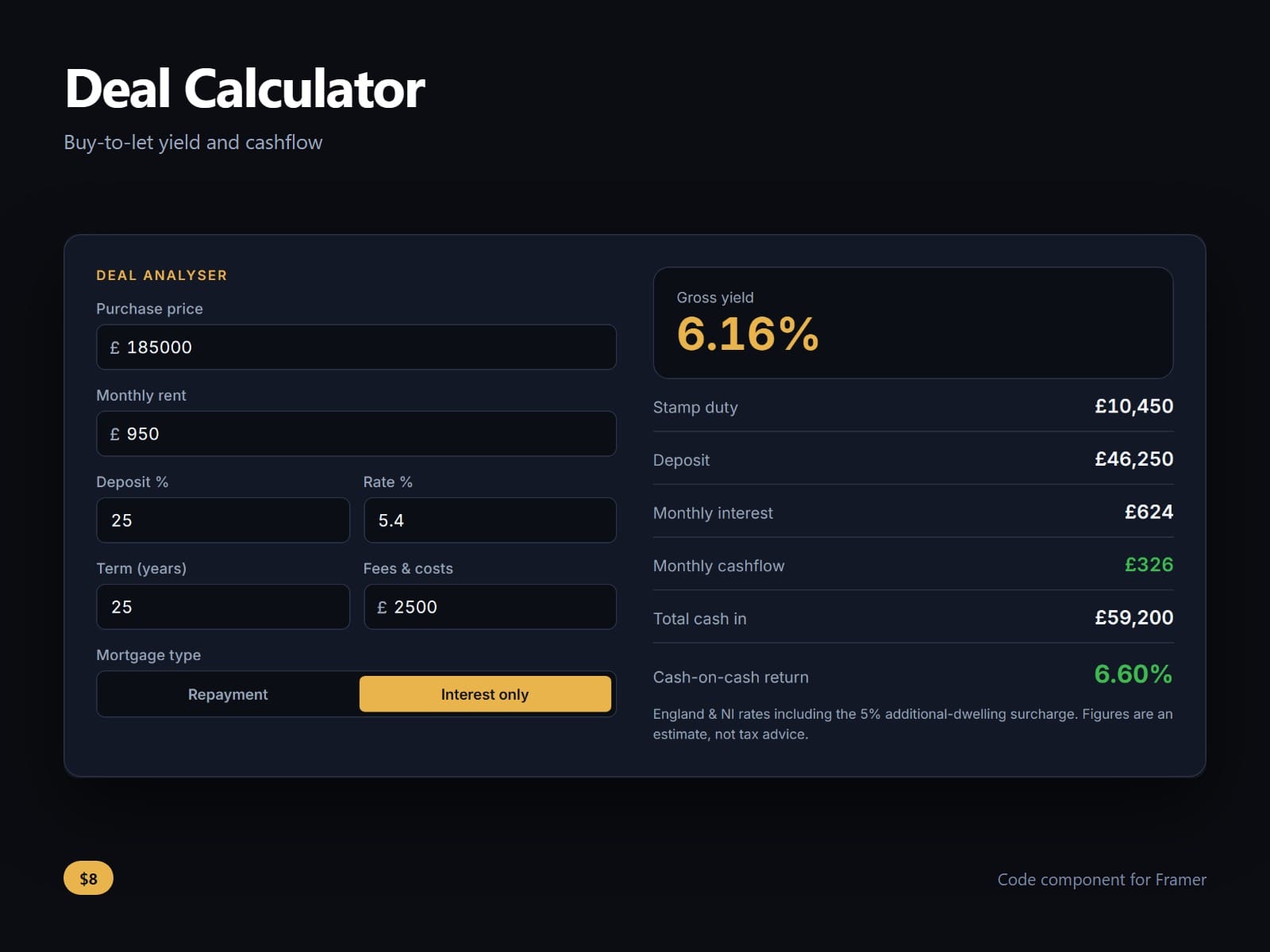 Deal Calculator