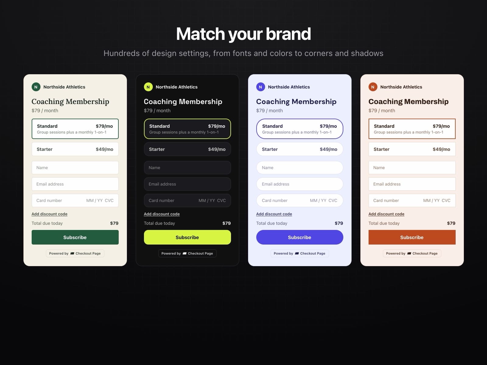 Checkout Page