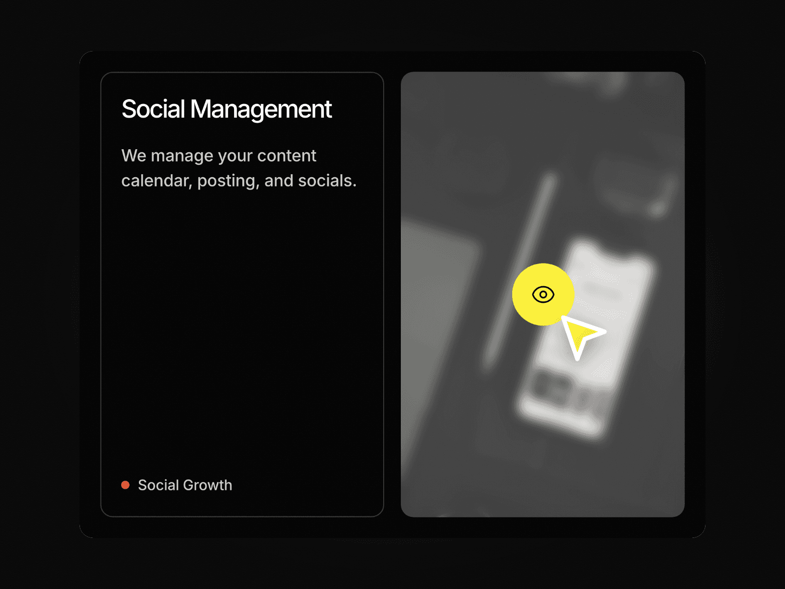 Hover Blur Icon Card