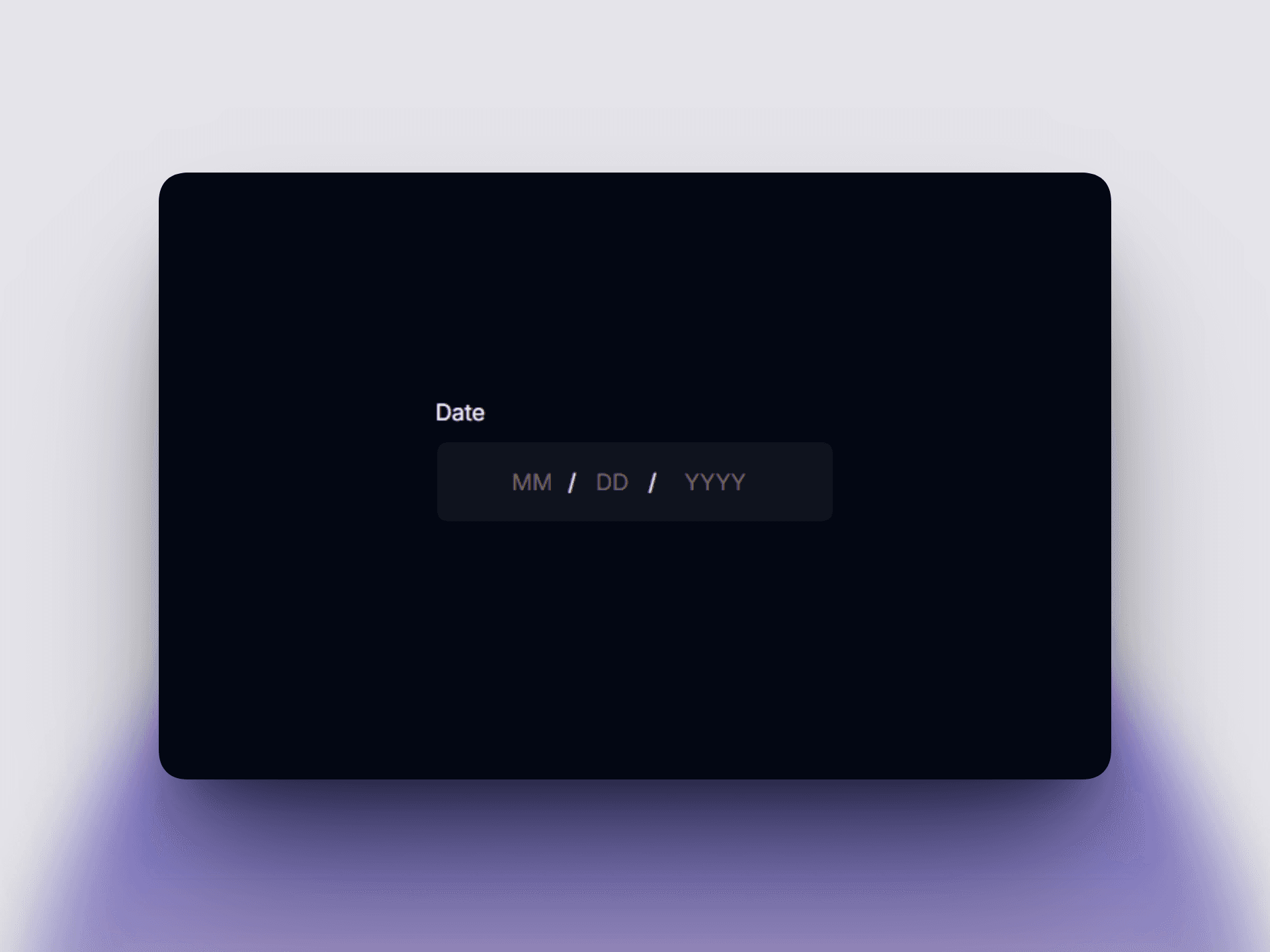 Date Input Field