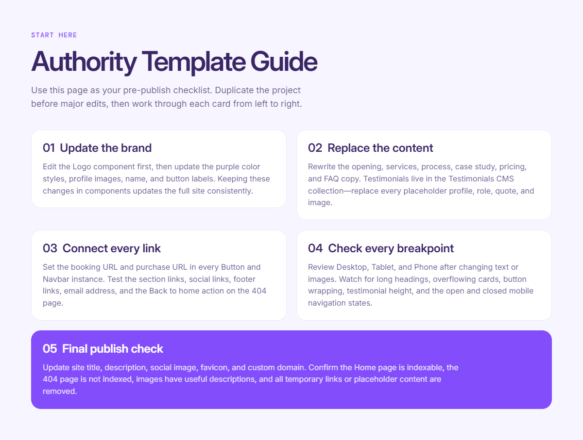 Authority — Template