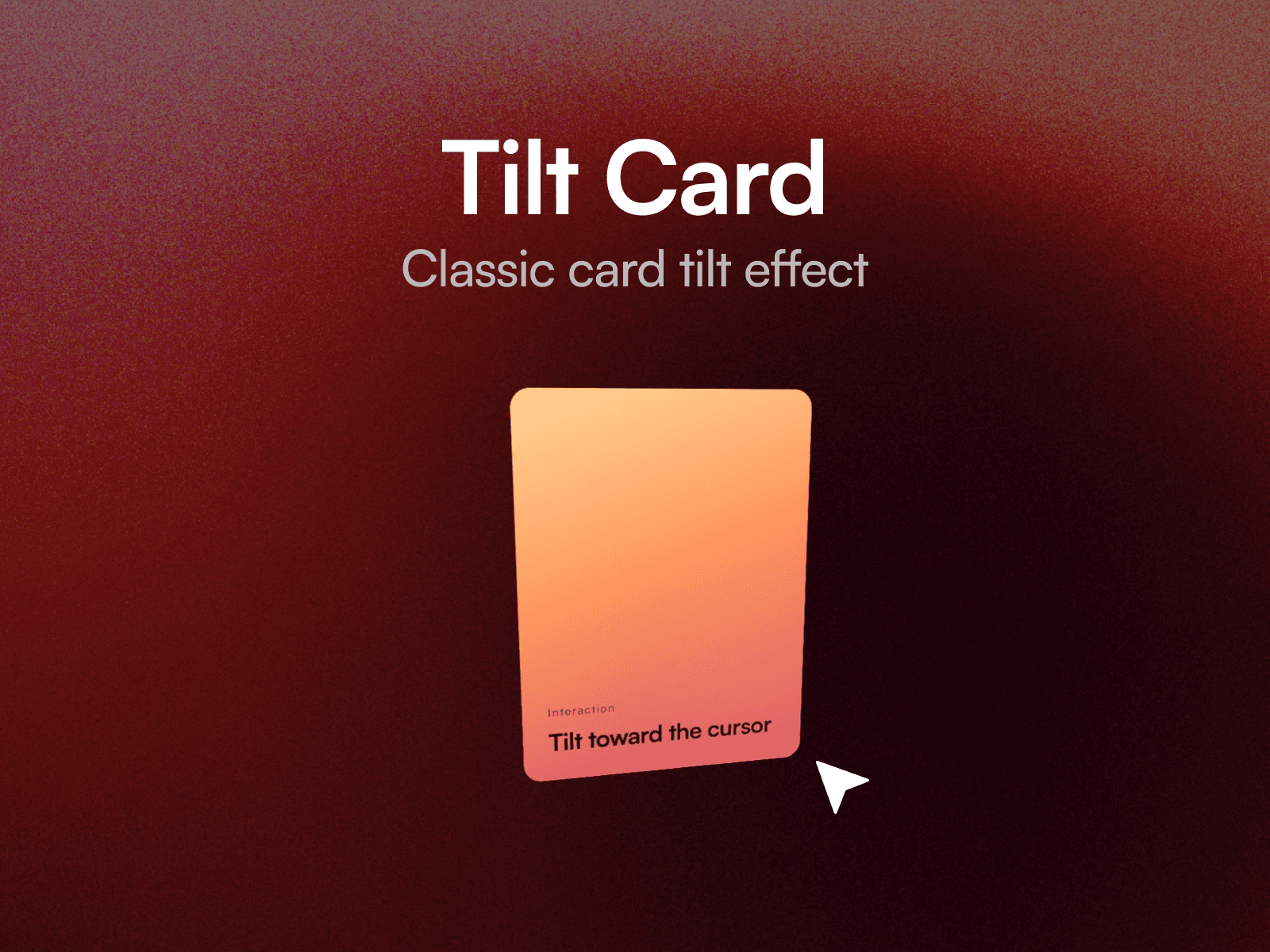 Tilt Card (Glare)