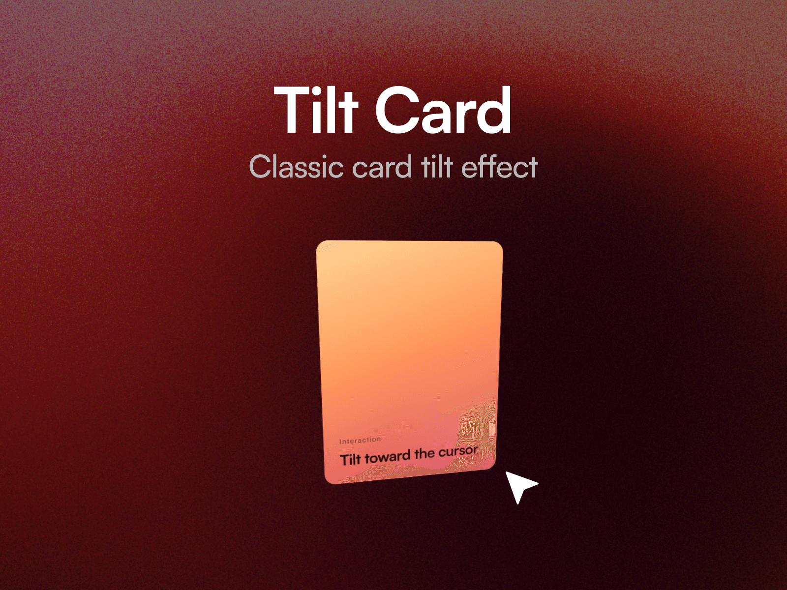 Tilt Card (Glare)
