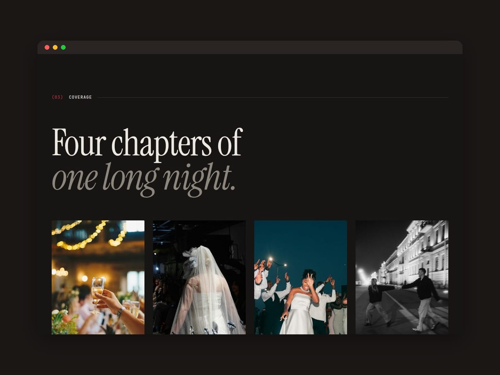 Night Wedding Photo