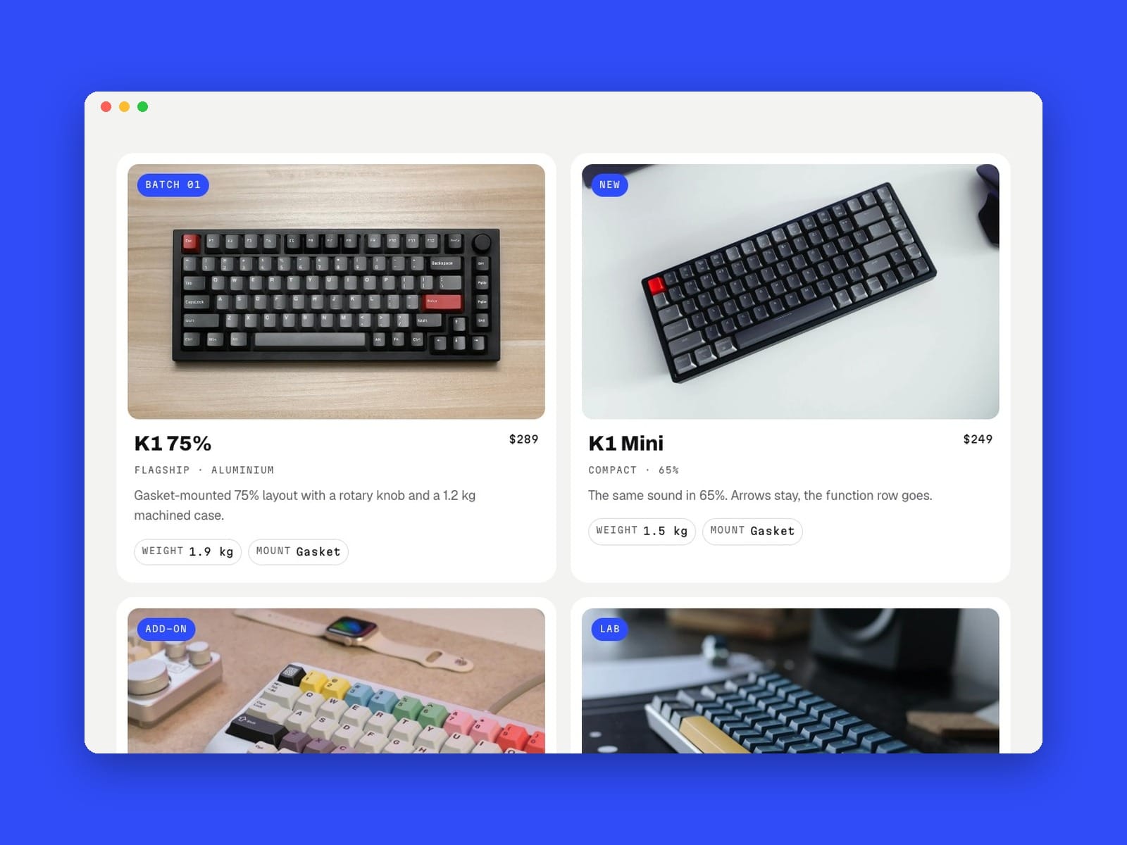 Keyboard Store Page