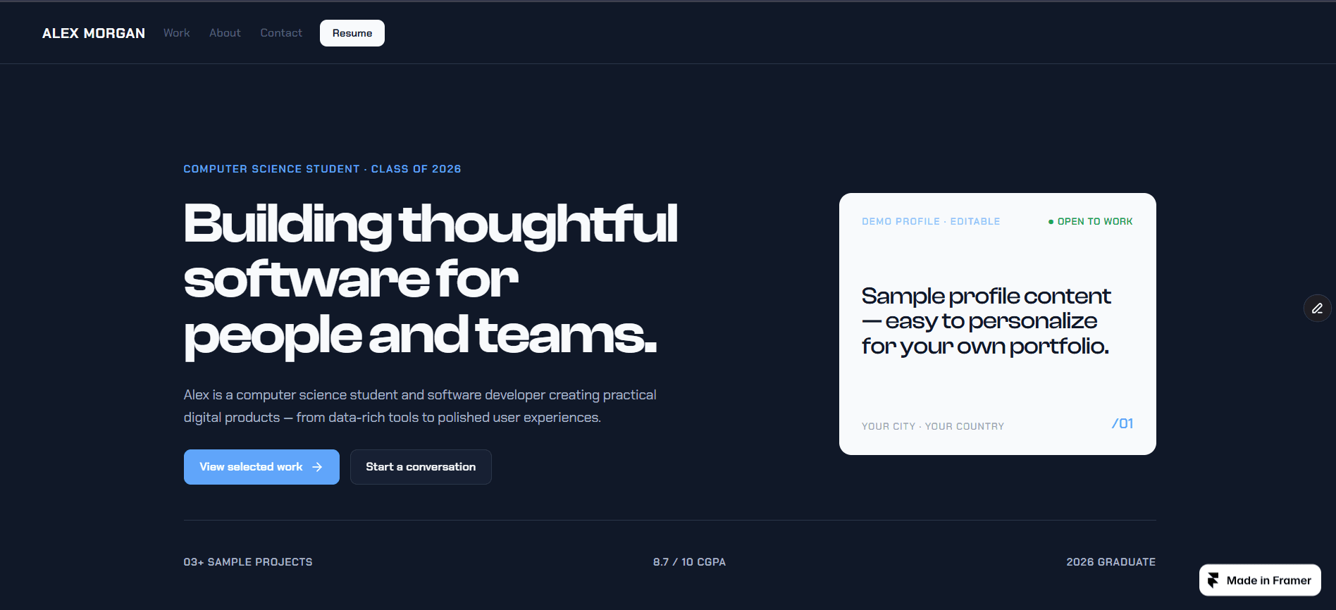 Launchfolio — Studen