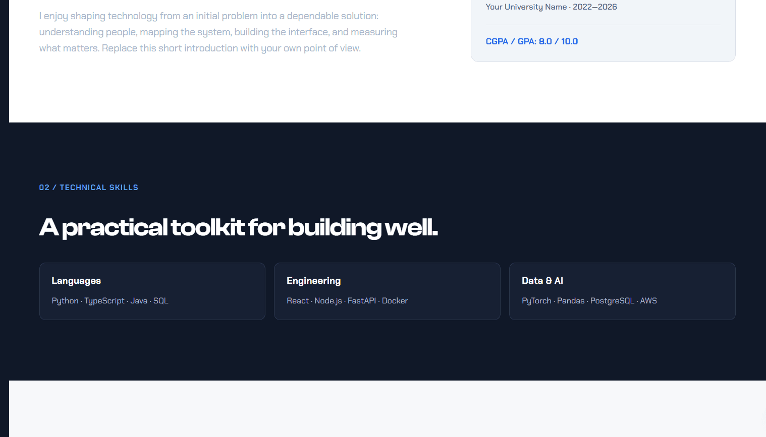 Launchfolio — Studen