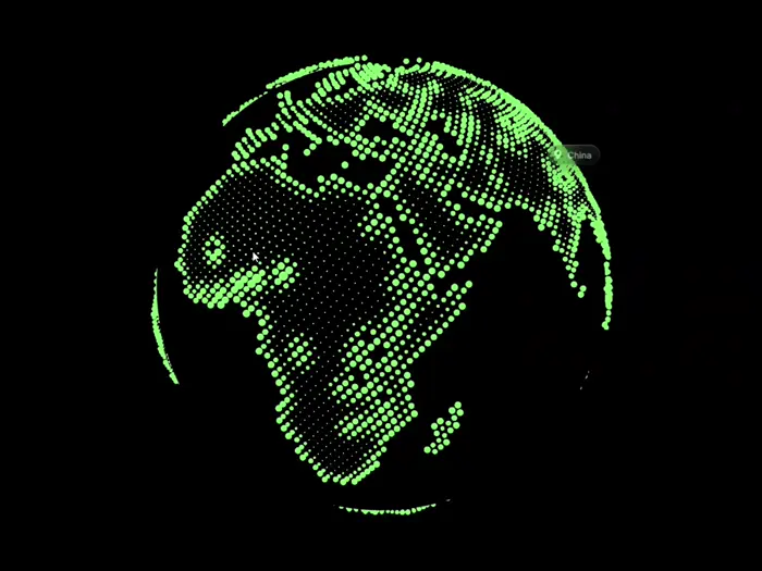 Dot Map Globe 3D