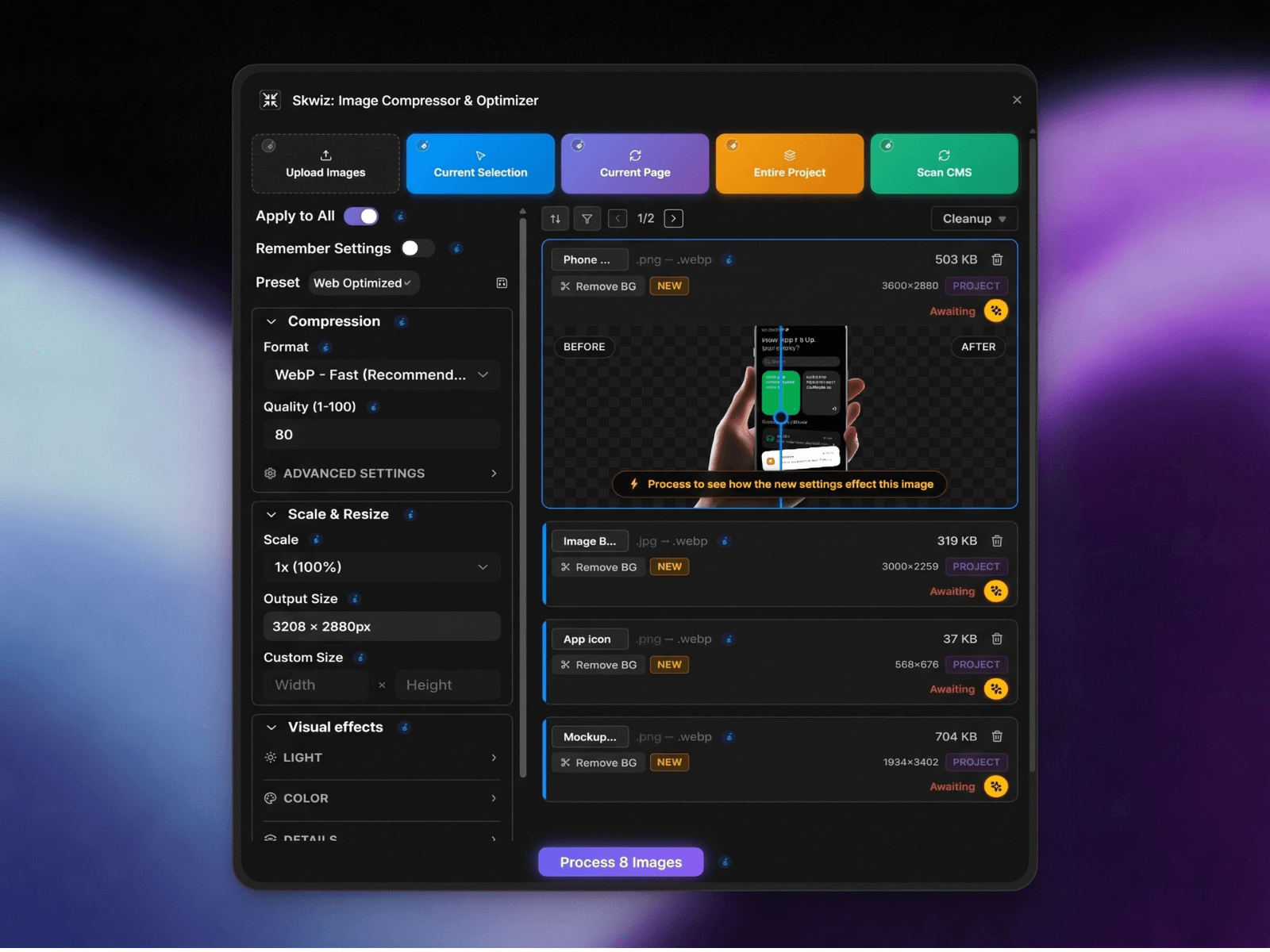Skwiz: Image Compressor & Optimizer