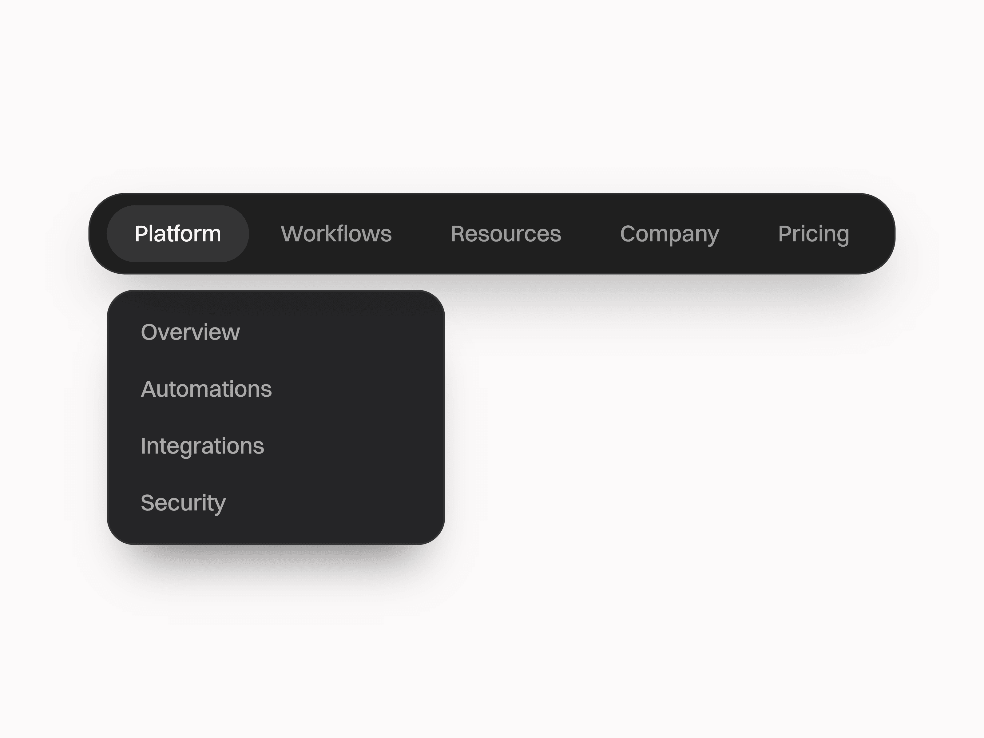 Pill Dropdown Nav
