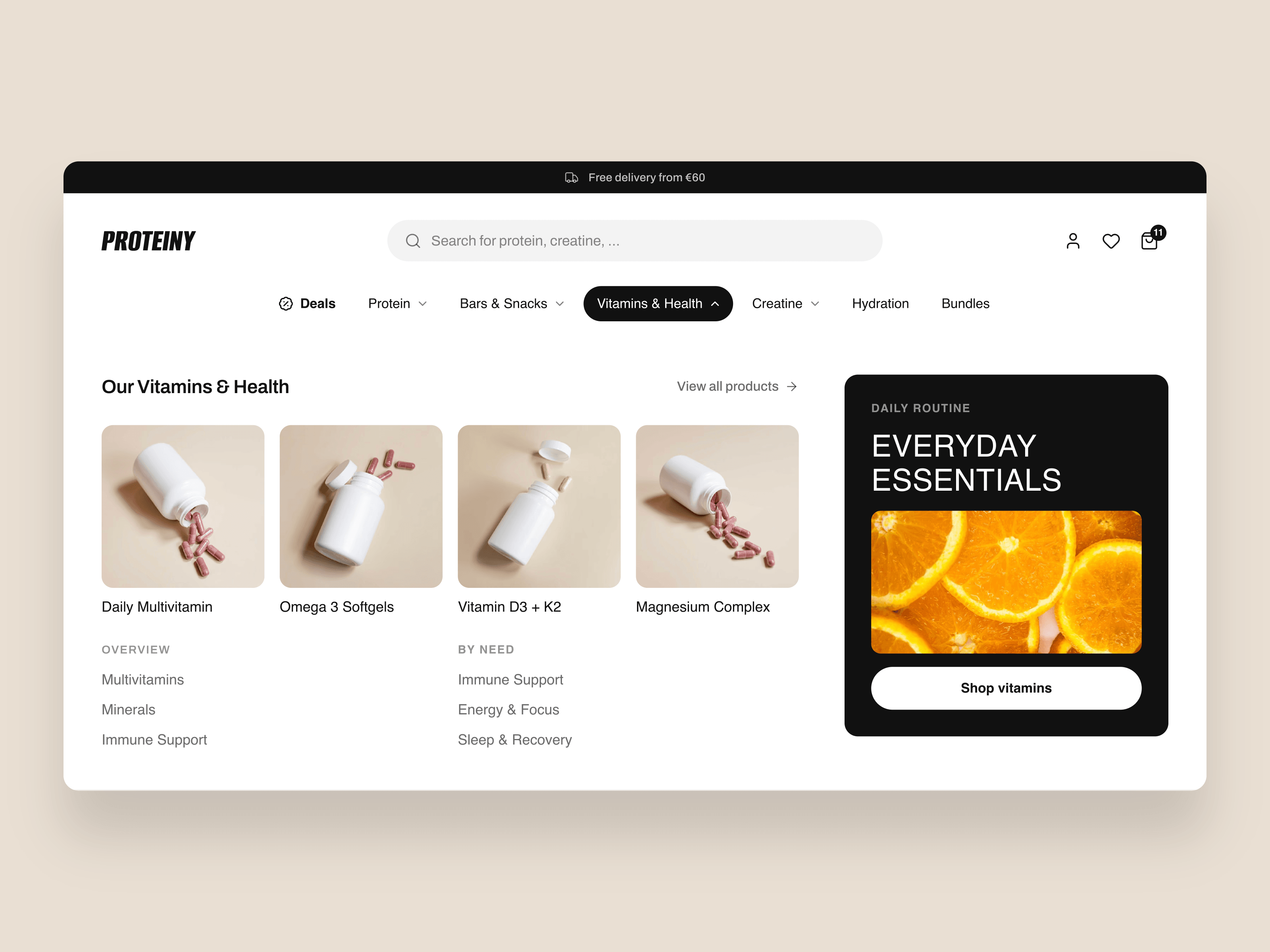 E-Commerce Mega Nav