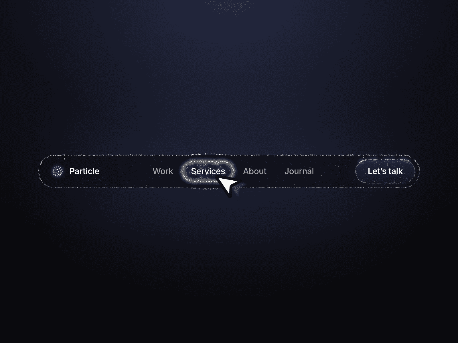 Particle Navbar
