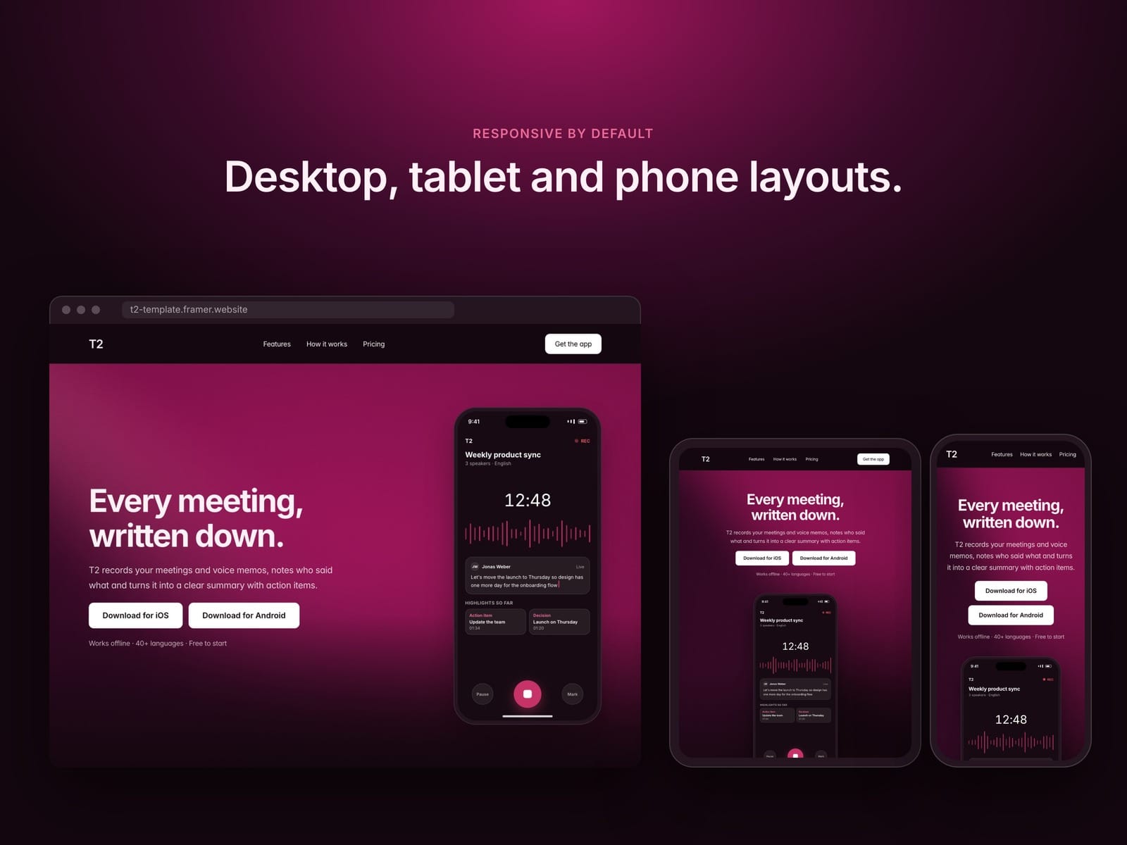 T2 – Talk to Text
