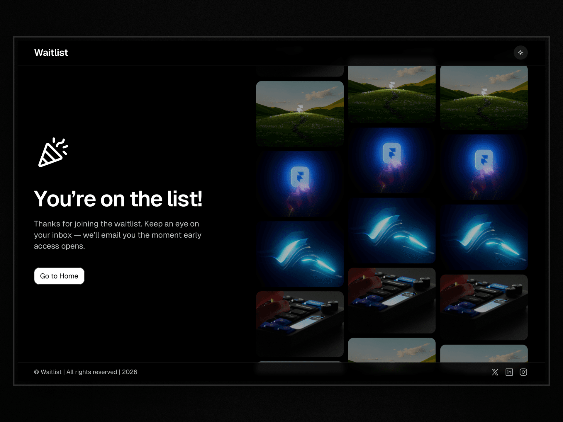 Waitlist Page