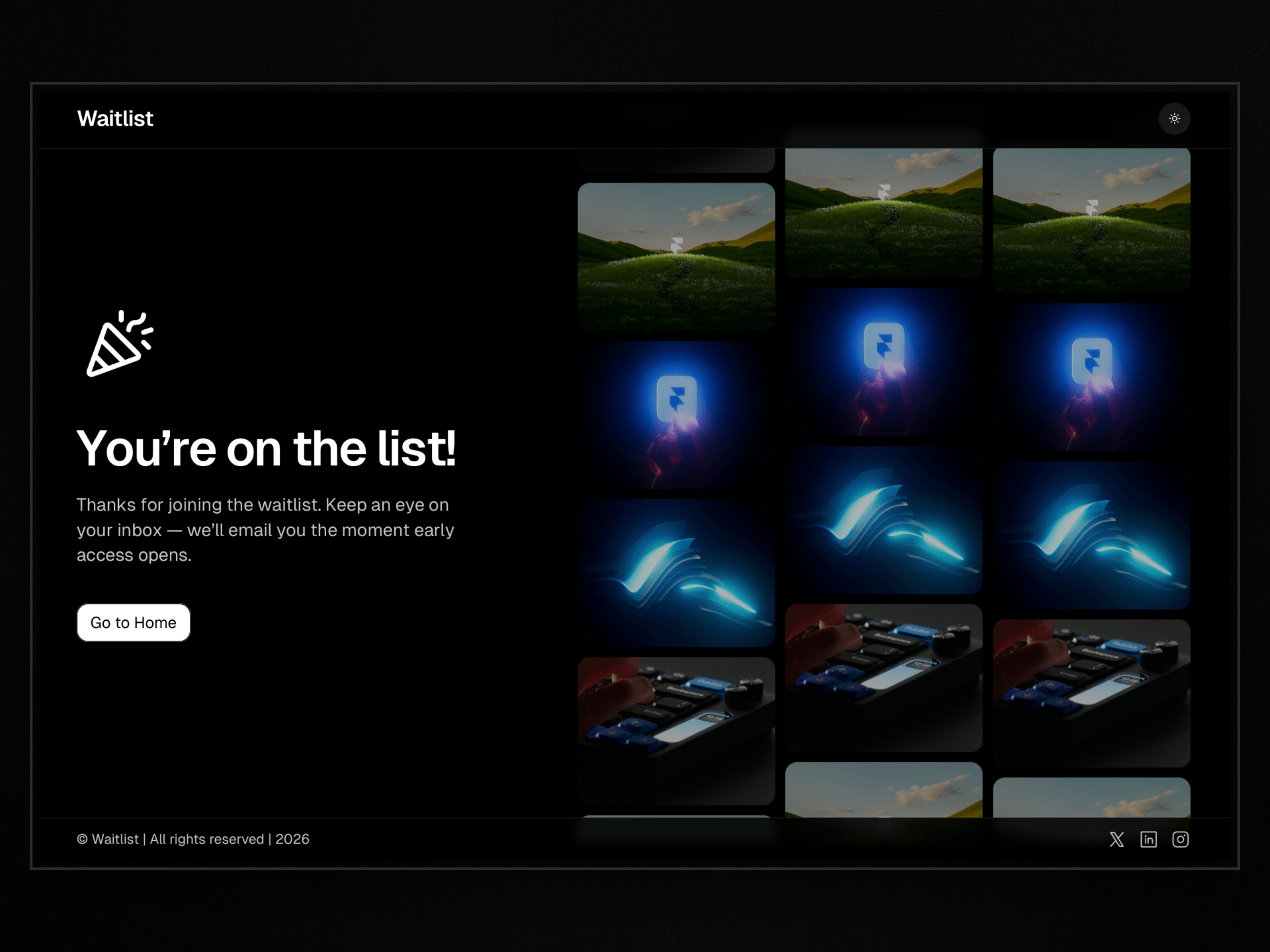 Waitlist Page