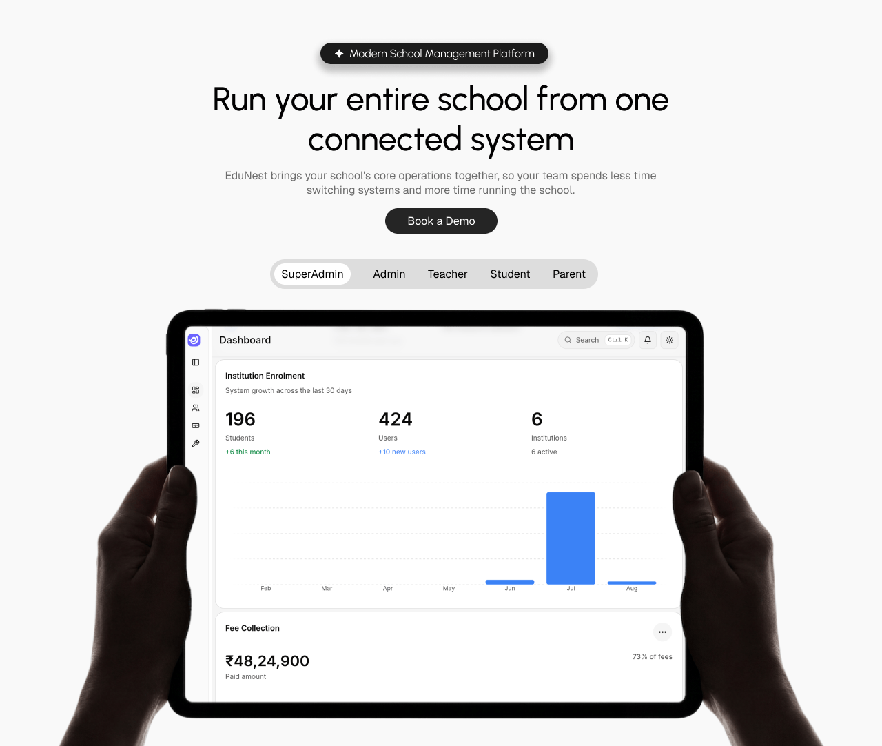 Hero section exploration for a School Management SaaS π«4 directions, same message, very different personality.Which one's got the strongest first impression? Drop your pick π