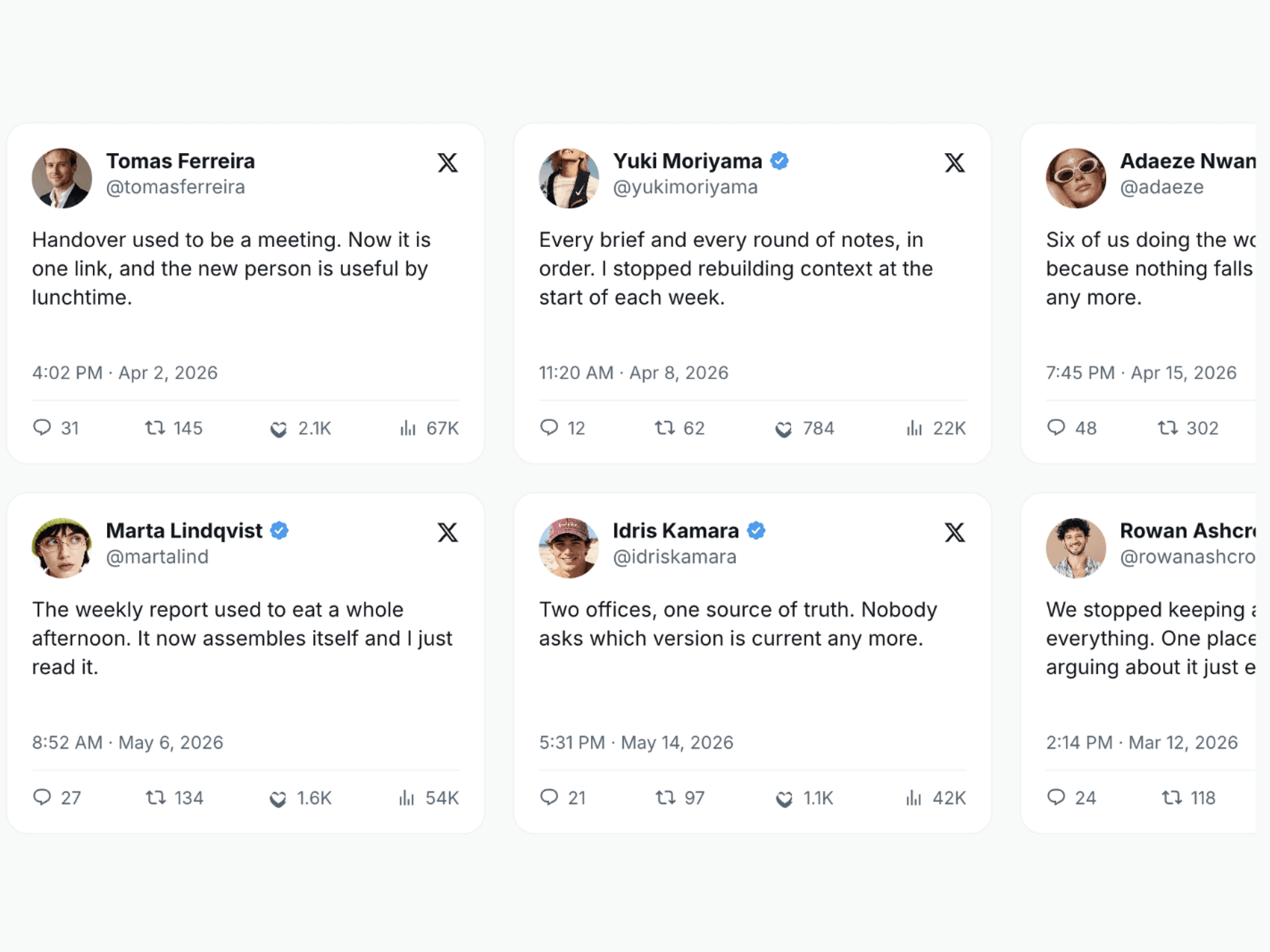 Twitter Testimonials