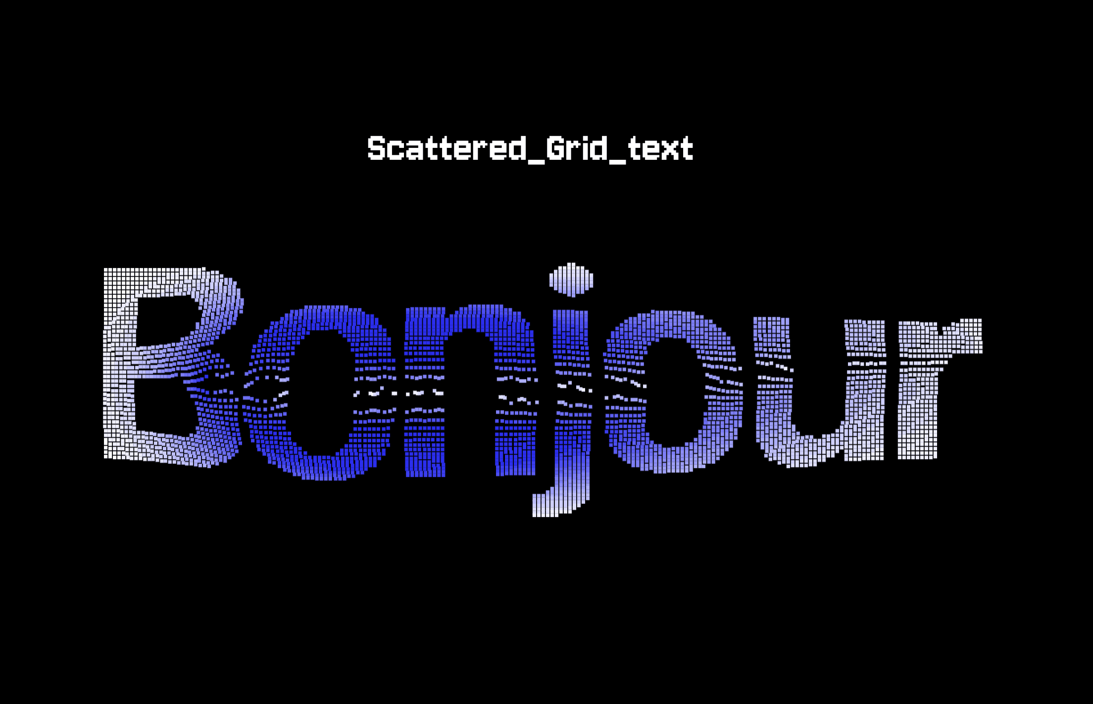 Scattered Grid Text