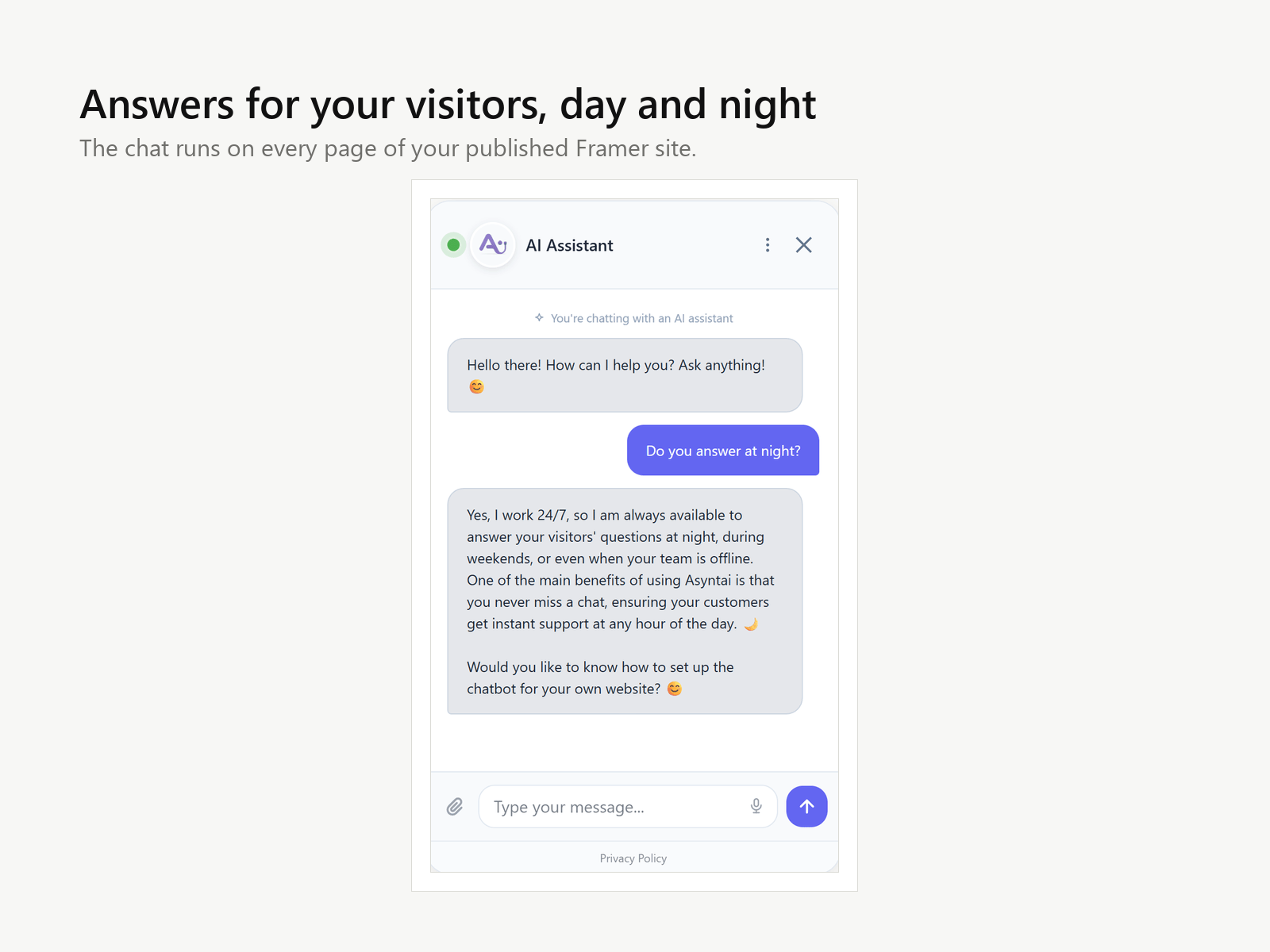 Asyntai AI Chatbot