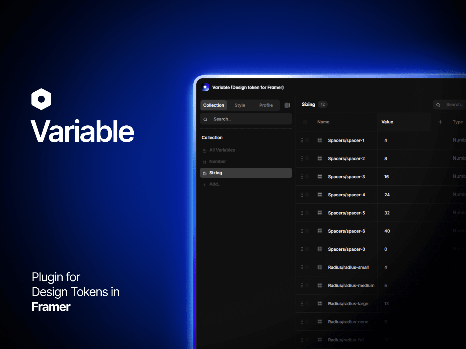 Variable (Design token for Framer)