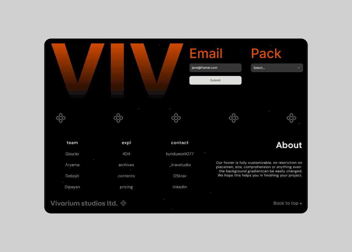 E-MAIL 'N' FOOTER
