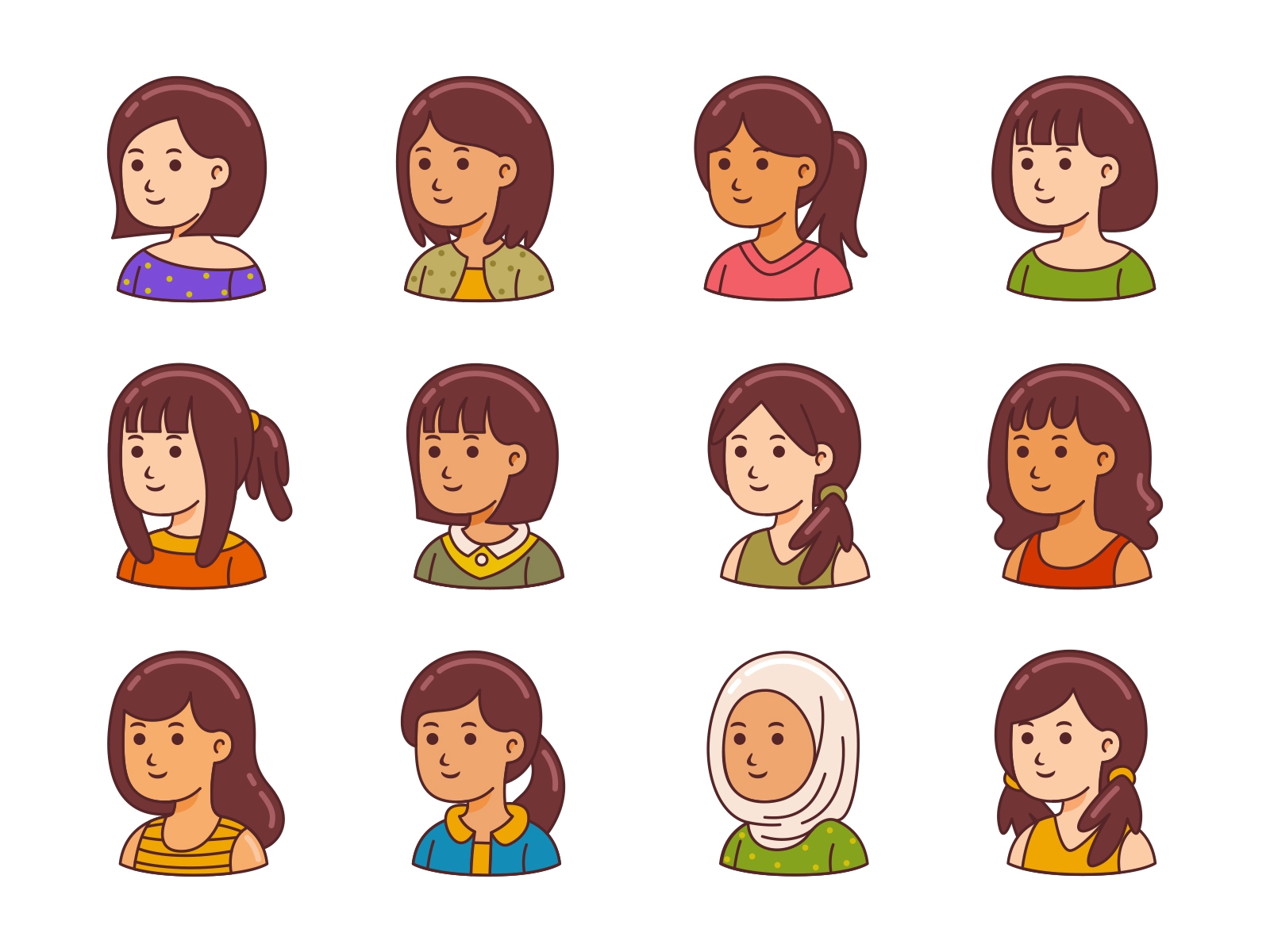 Women Filled Outline
