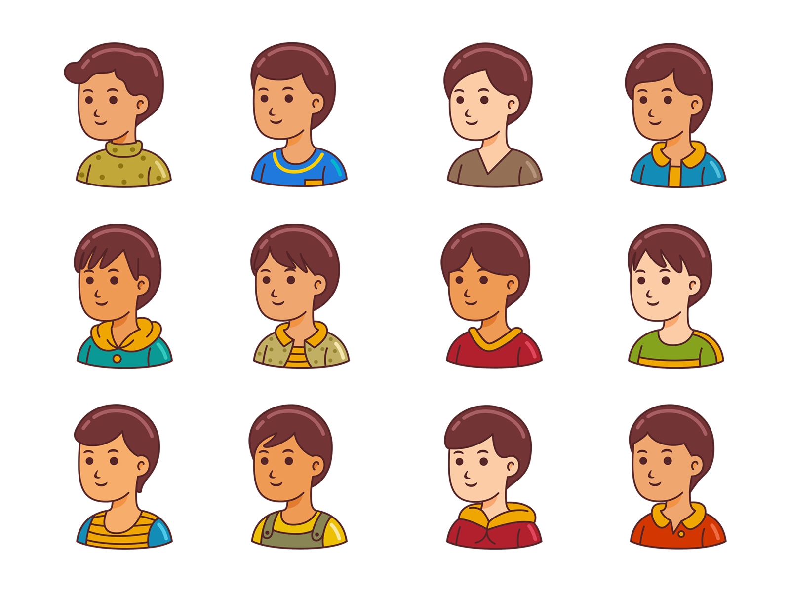 Men Filled Outline