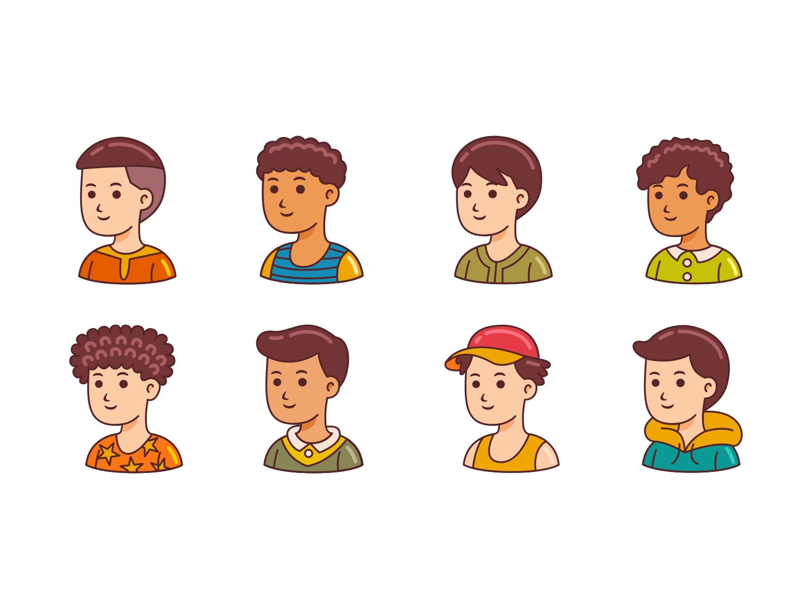 Men Filled Outline
