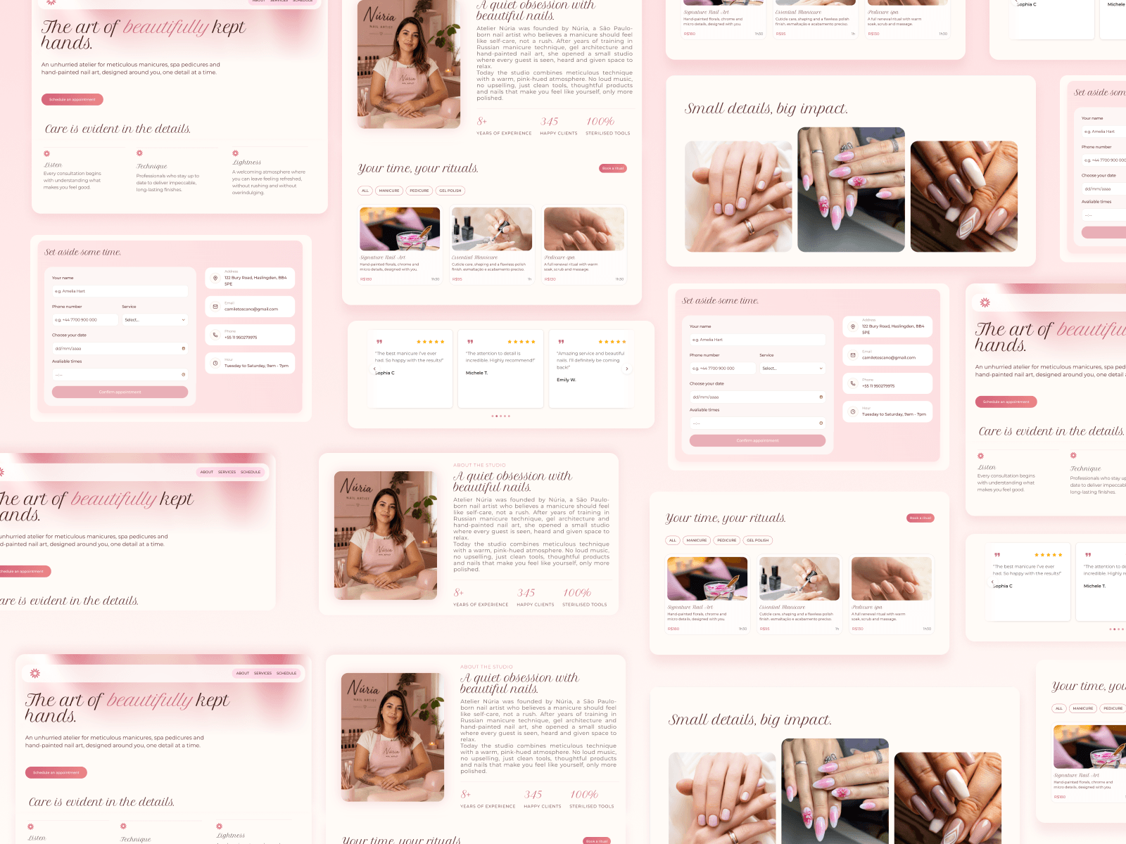 Pink Bloom Nail