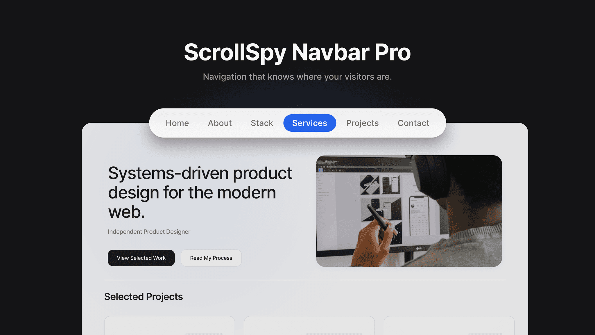 ScrollSpy Navbar Pro