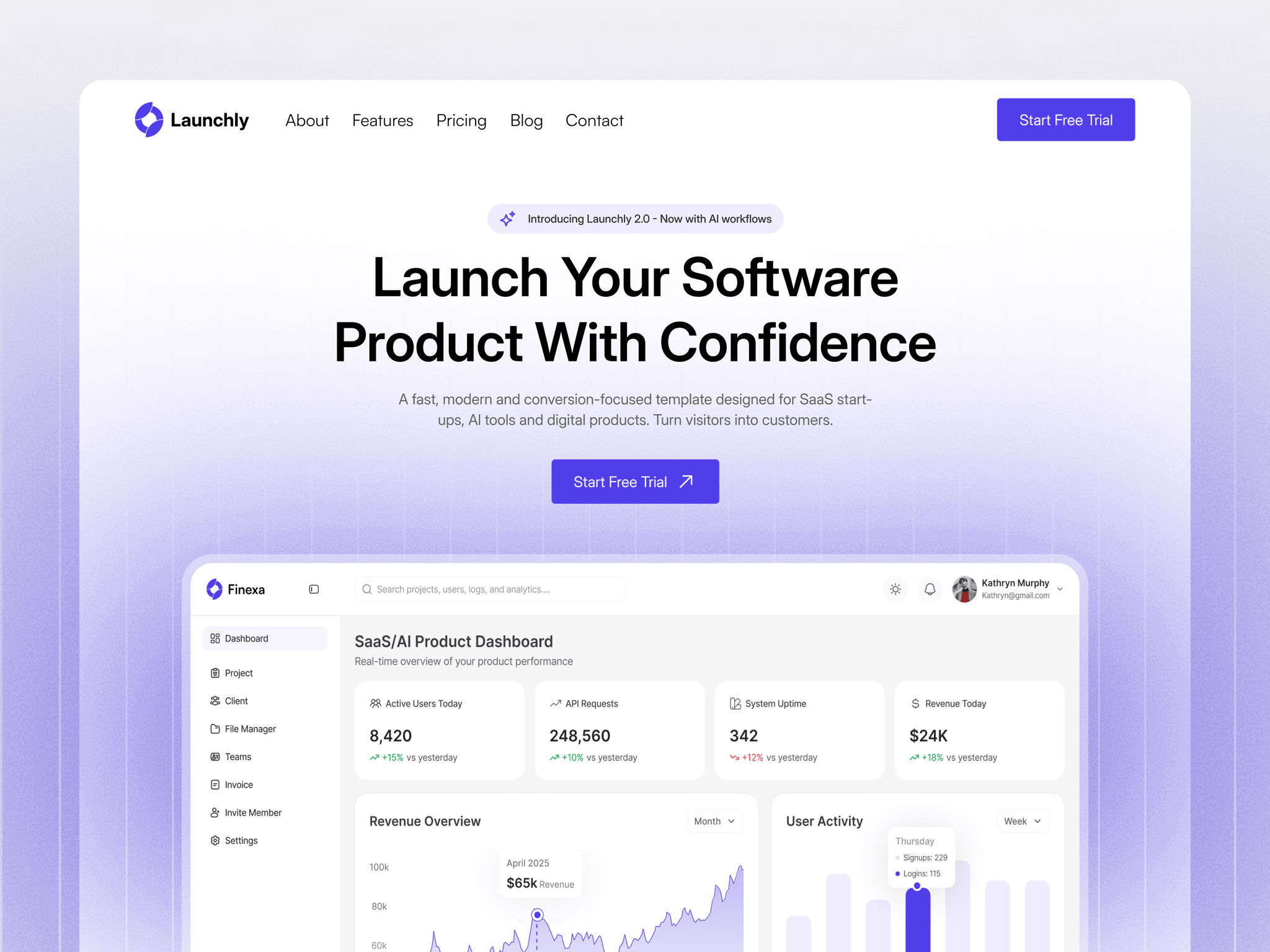 Launchly Template