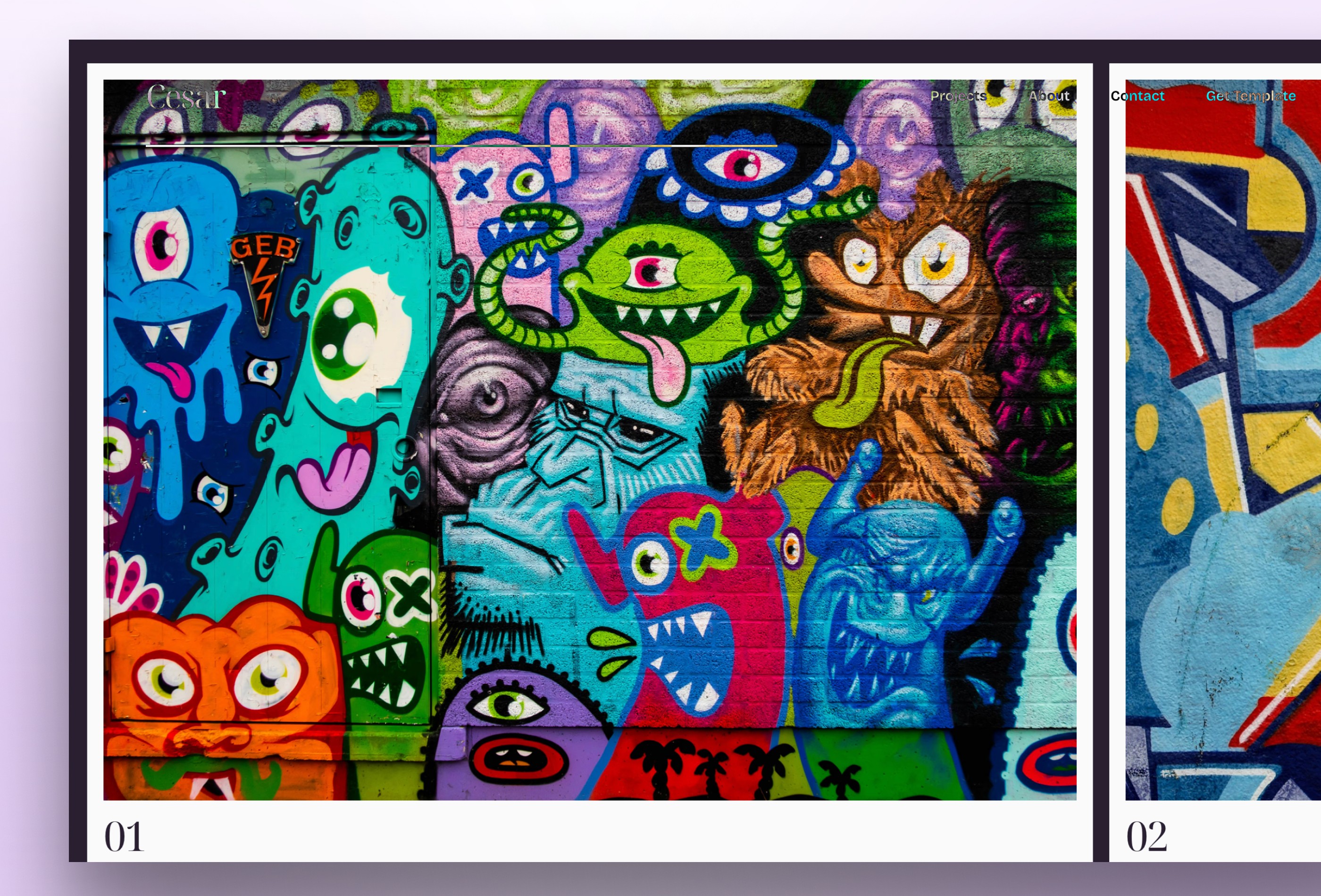 Screenshot 3 for cesar, a Framer Marketplace template by Plaiter.