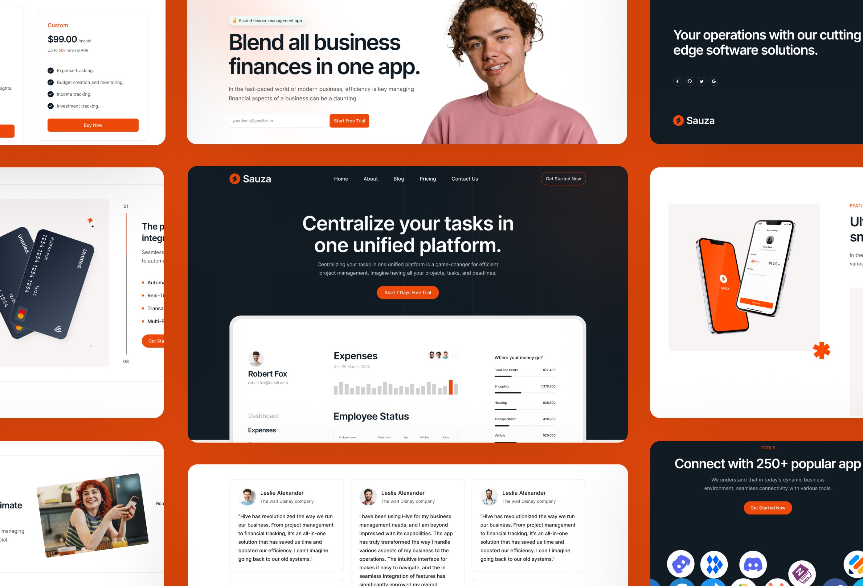 Screenshot 4 for Sauza, a Framer Marketplace template by FramerDevs.