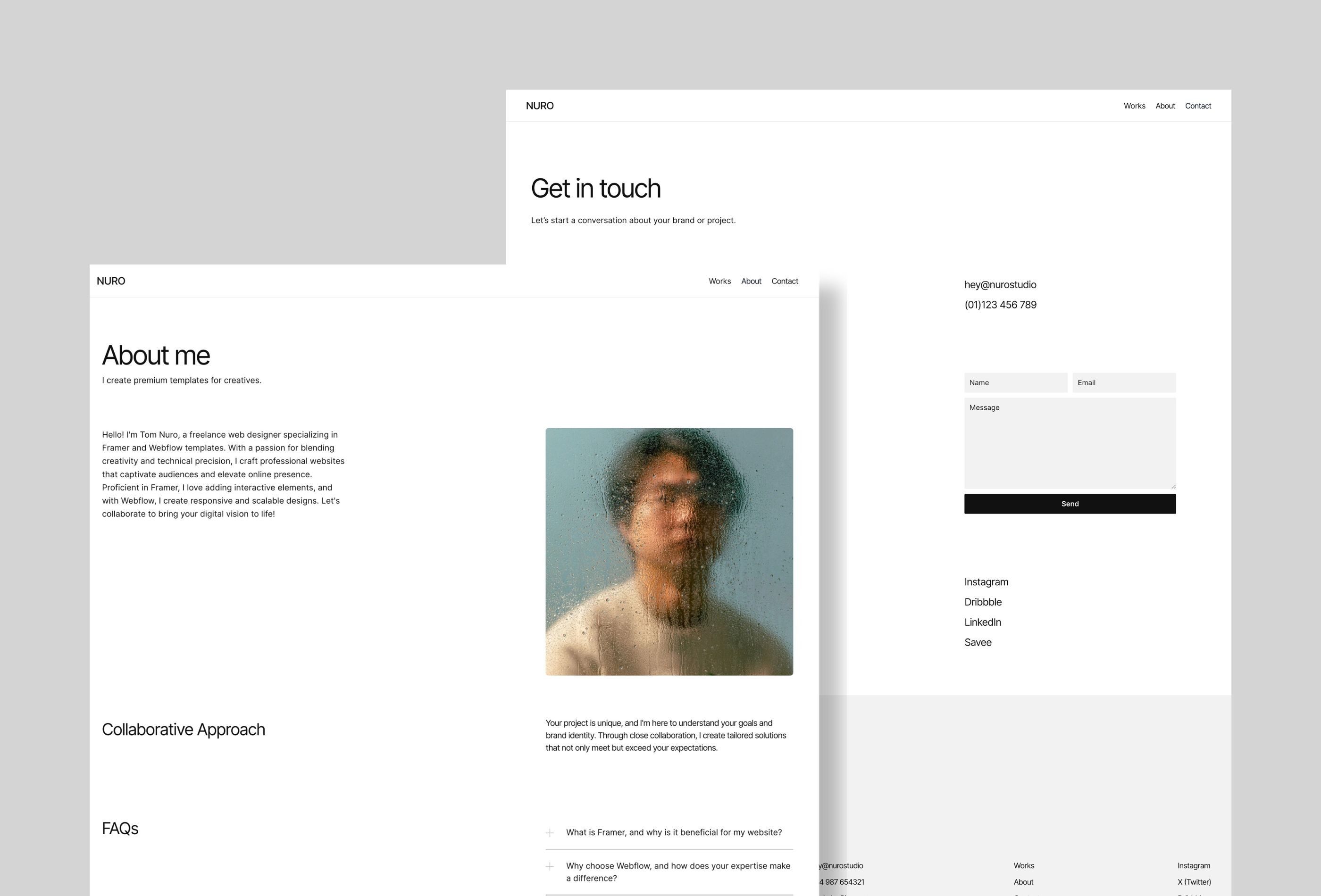 Screenshot 3 for Nuro, a Framer Marketplace template by Pixasquare.