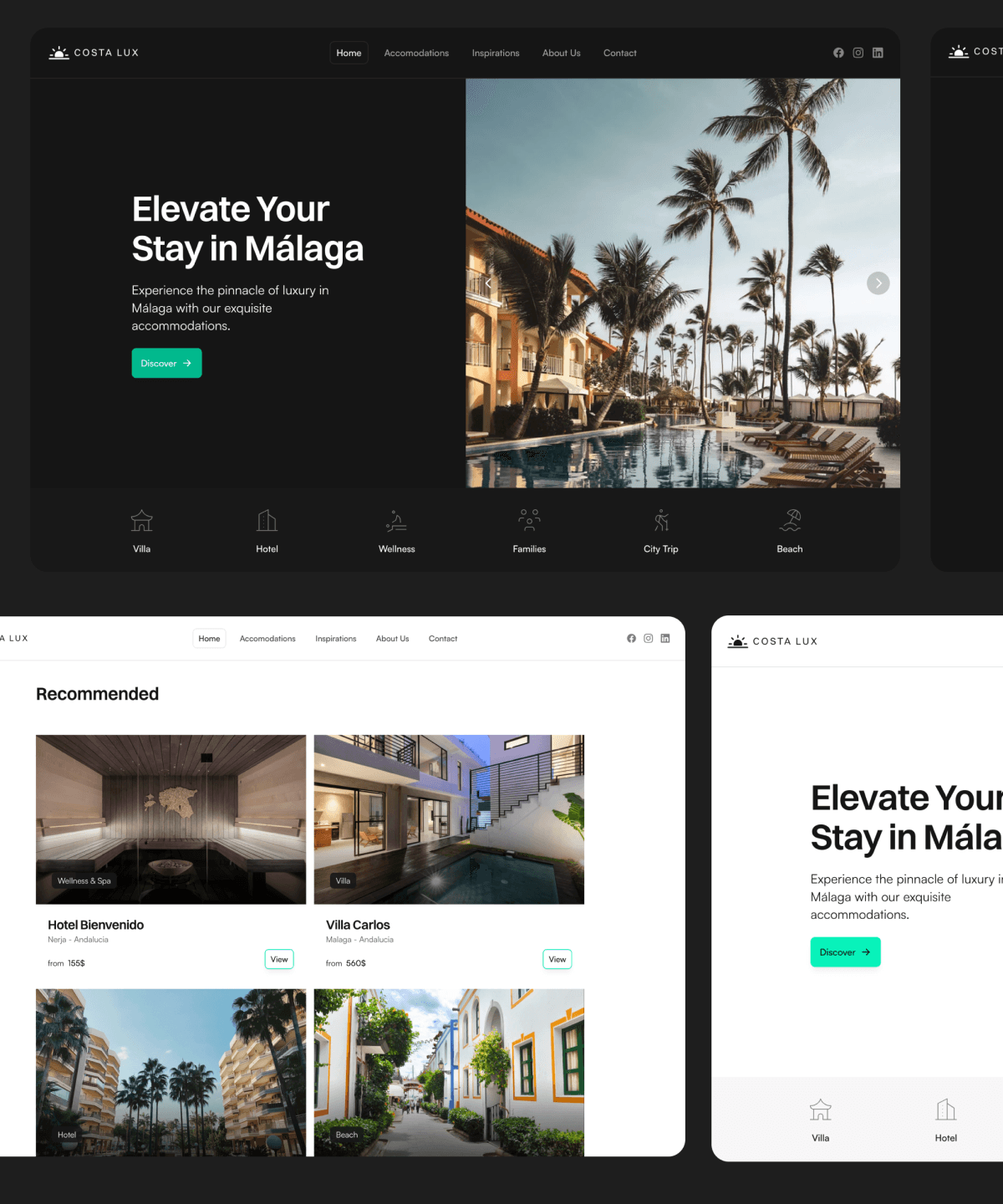 Screenshot 1 for CostaLux, a Framer Marketplace template by Manuel Rocco.