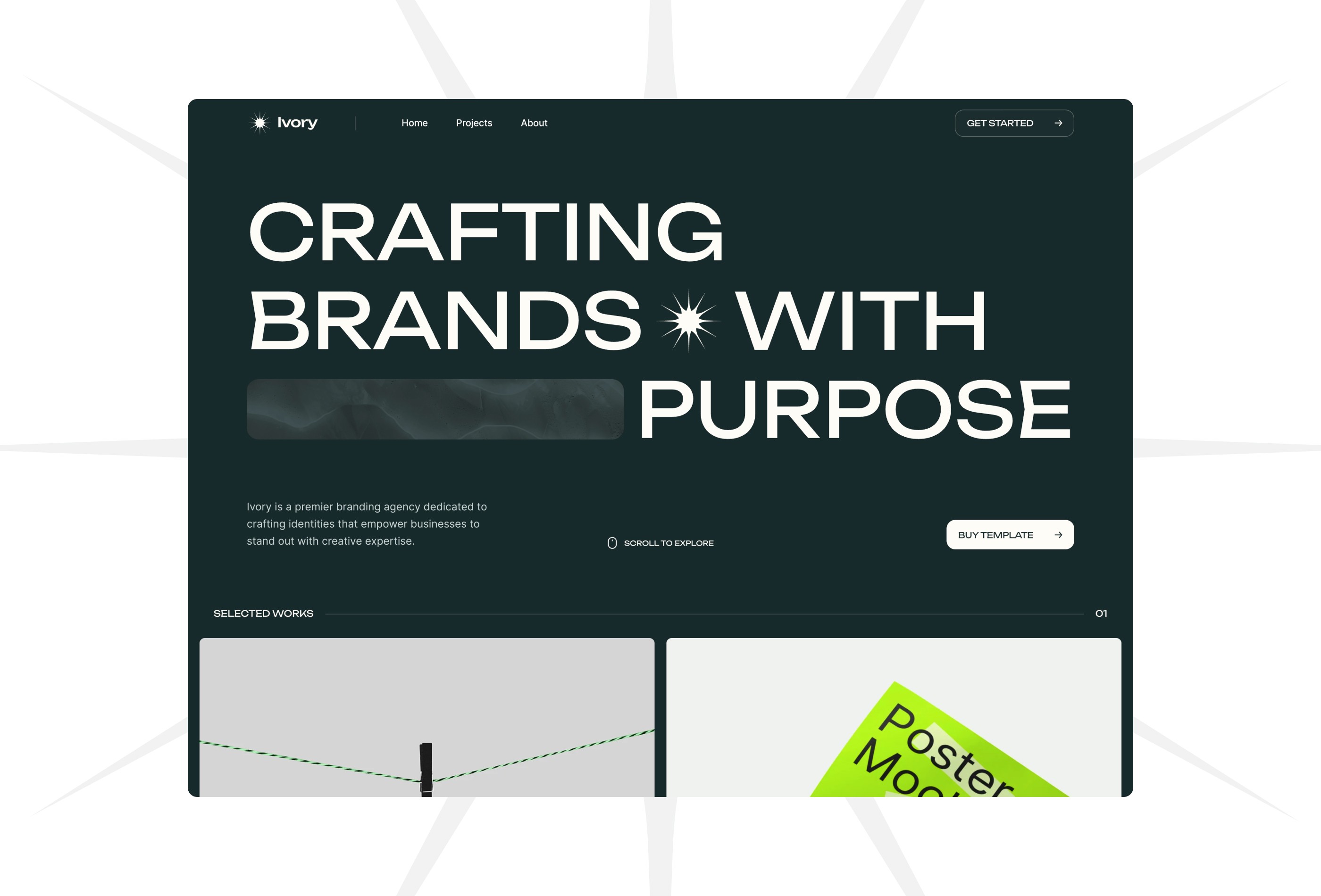 Screenshot 2 for Ivory, a Framer Marketplace template by Wize.