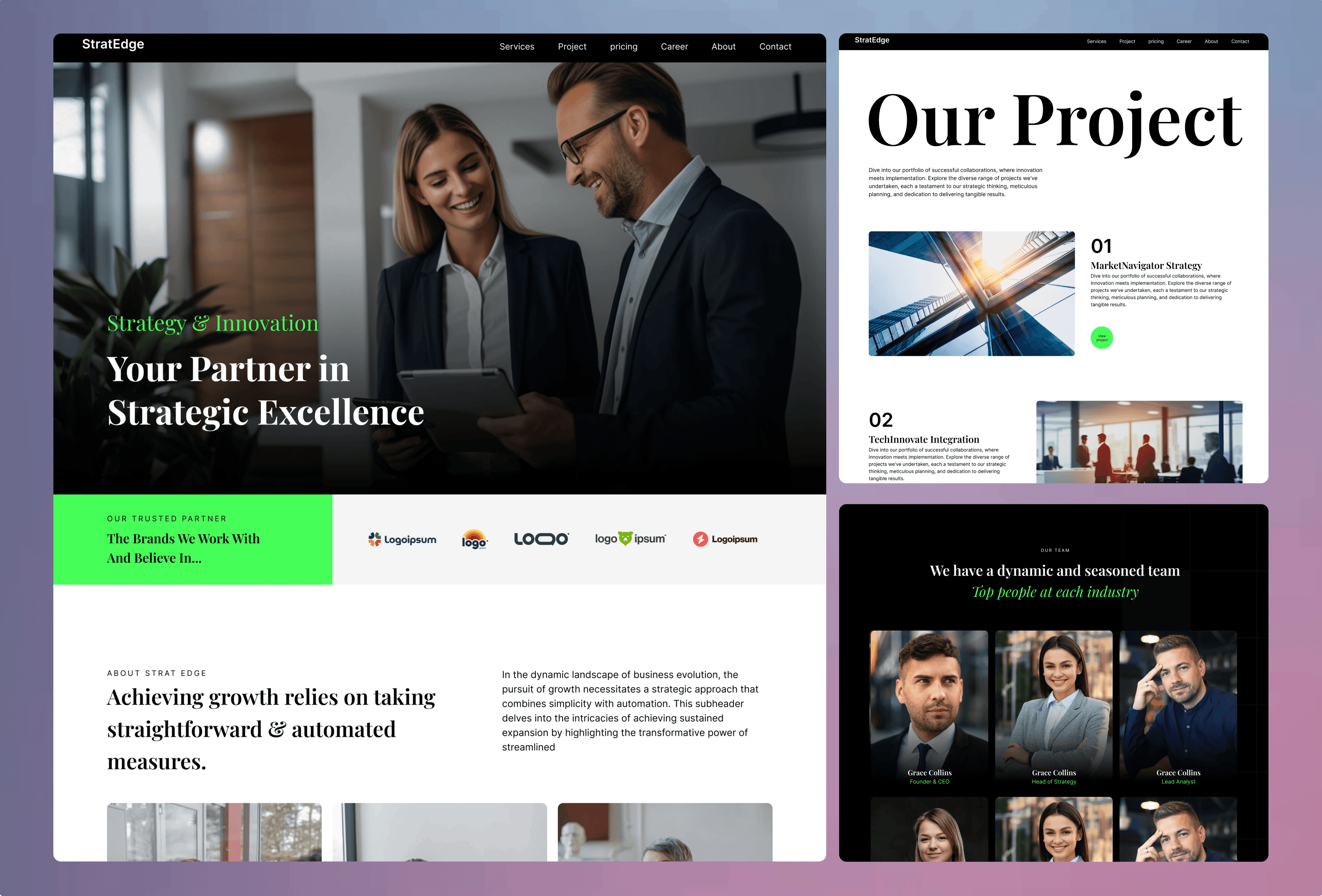 Screenshot 2 for Consultzo, a Framer Marketplace template by Olabode Felix.