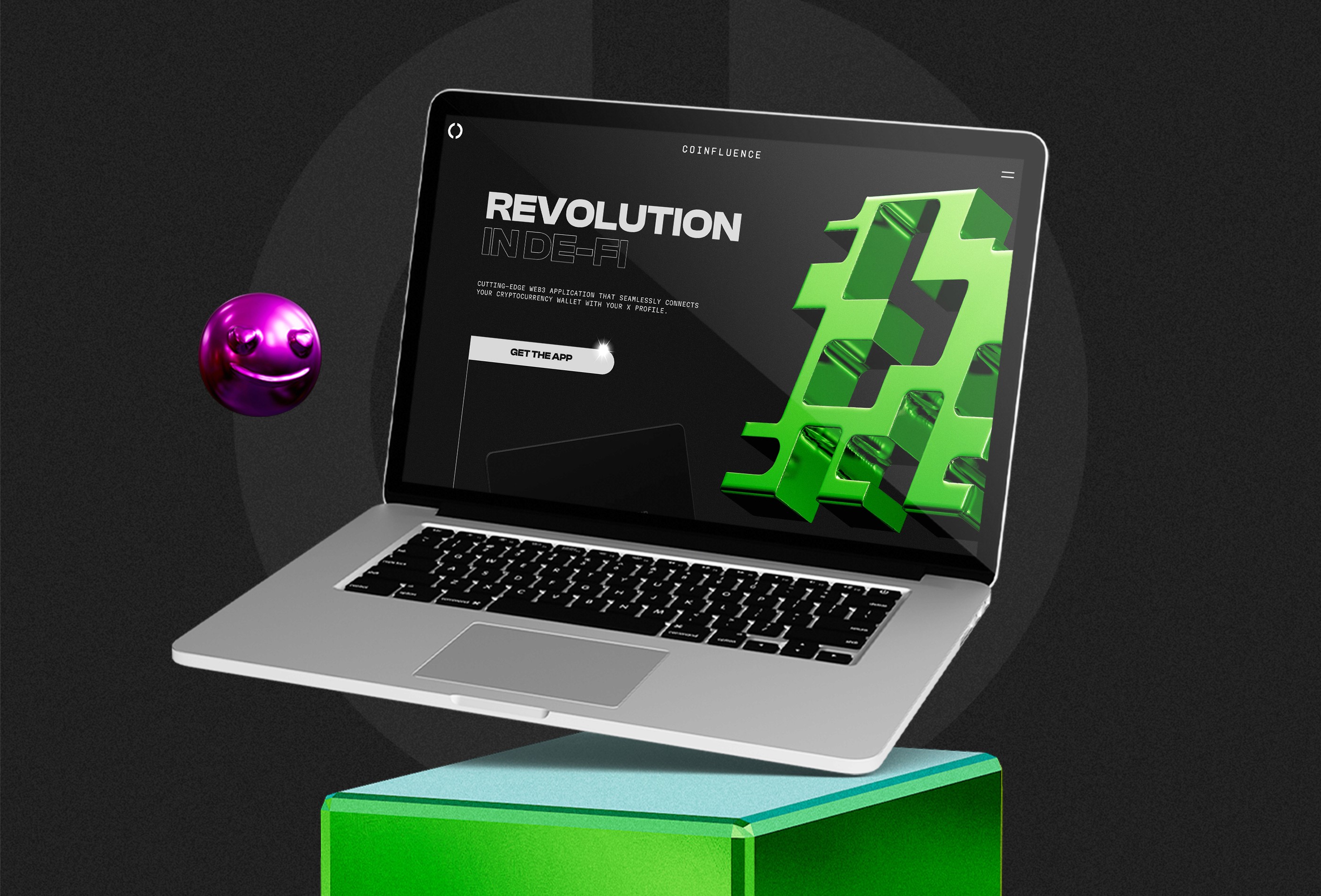 Screenshot 2 for Coinfluence, a Framer Marketplace template by Martin Hoffelder.