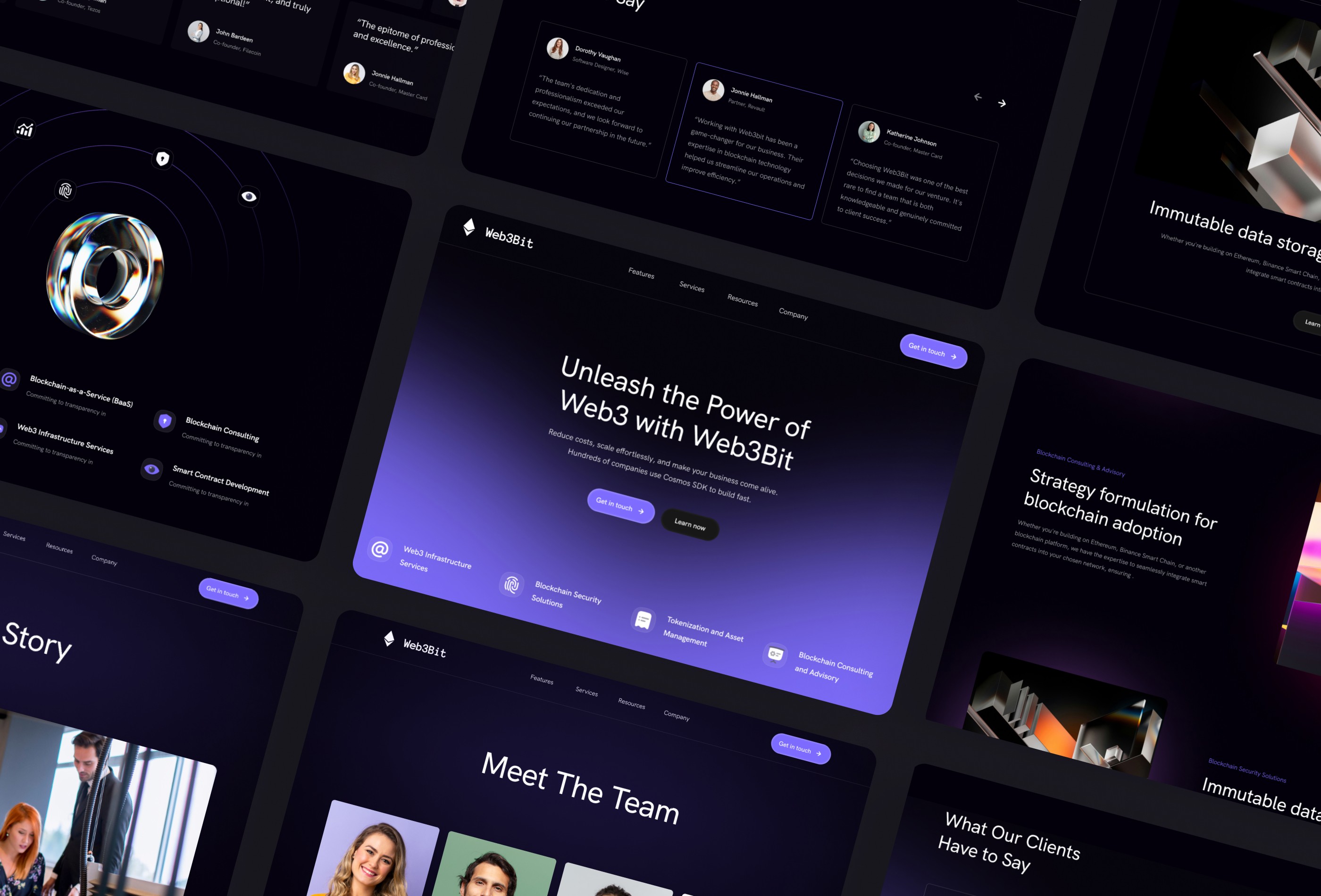 Screenshot 4 for Web3Bit, a Framer Marketplace template by Framerbite.