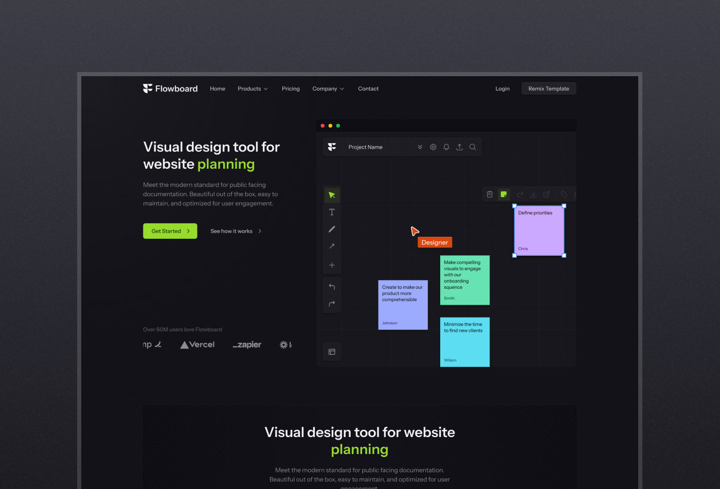 Screenshot 4 for Flowboard, a Framer Marketplace template by Dmytri Ivanov.