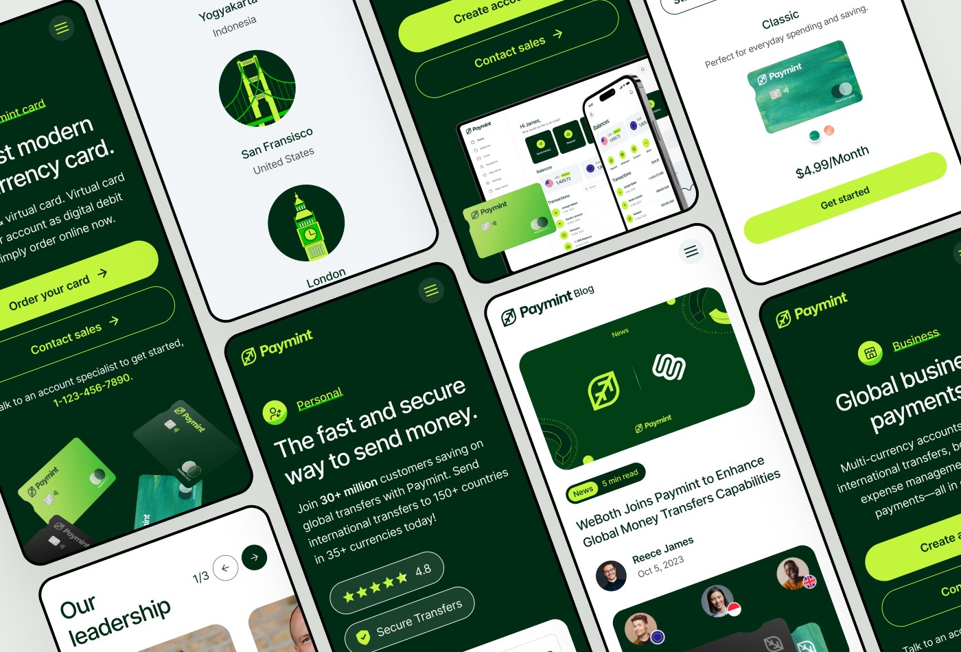 Screenshot 4 for Paymint, a Framer Marketplace template by WeBoth.