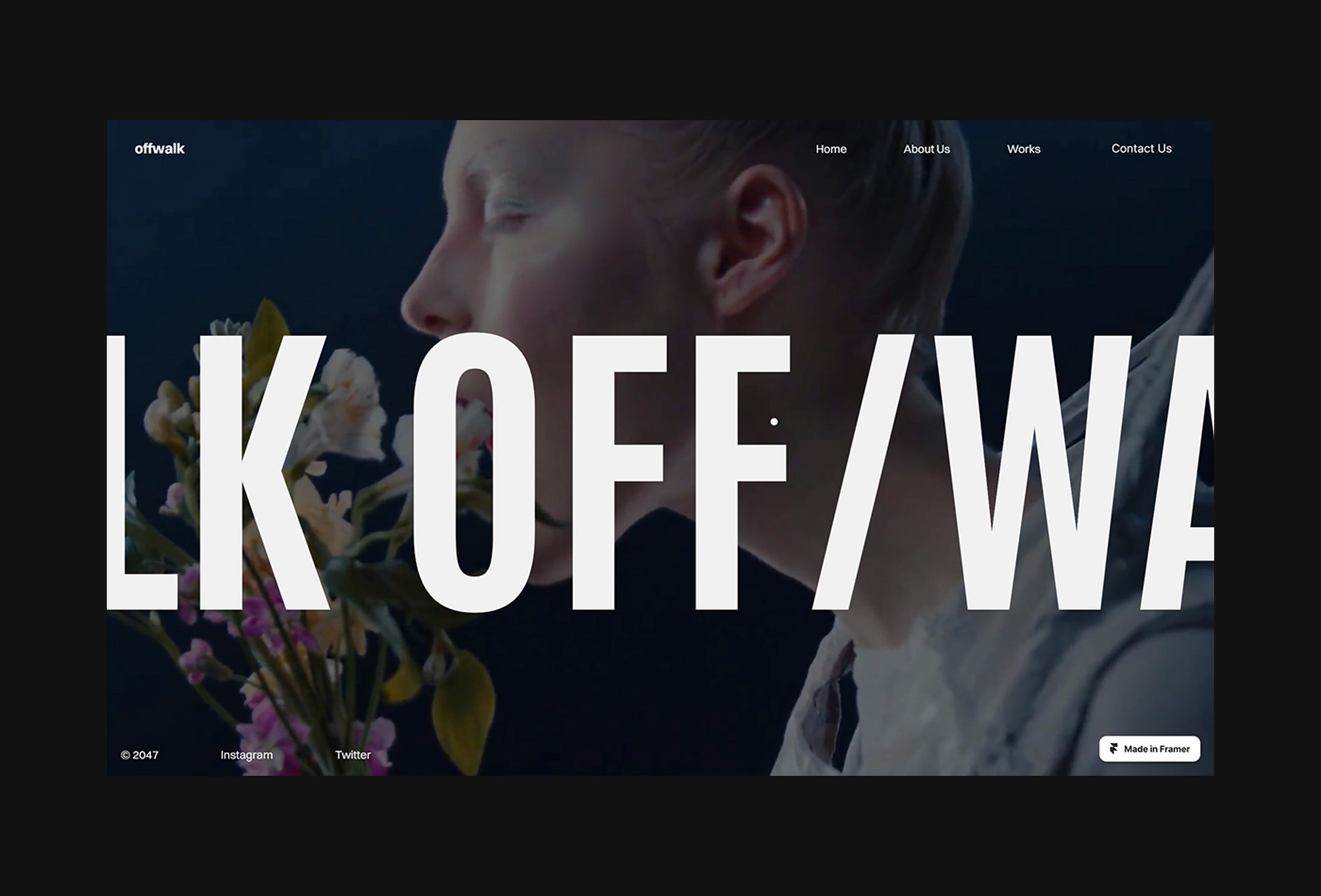 Screenshot 2 for OffWalk, a Framer Marketplace template by Leandro Melo.