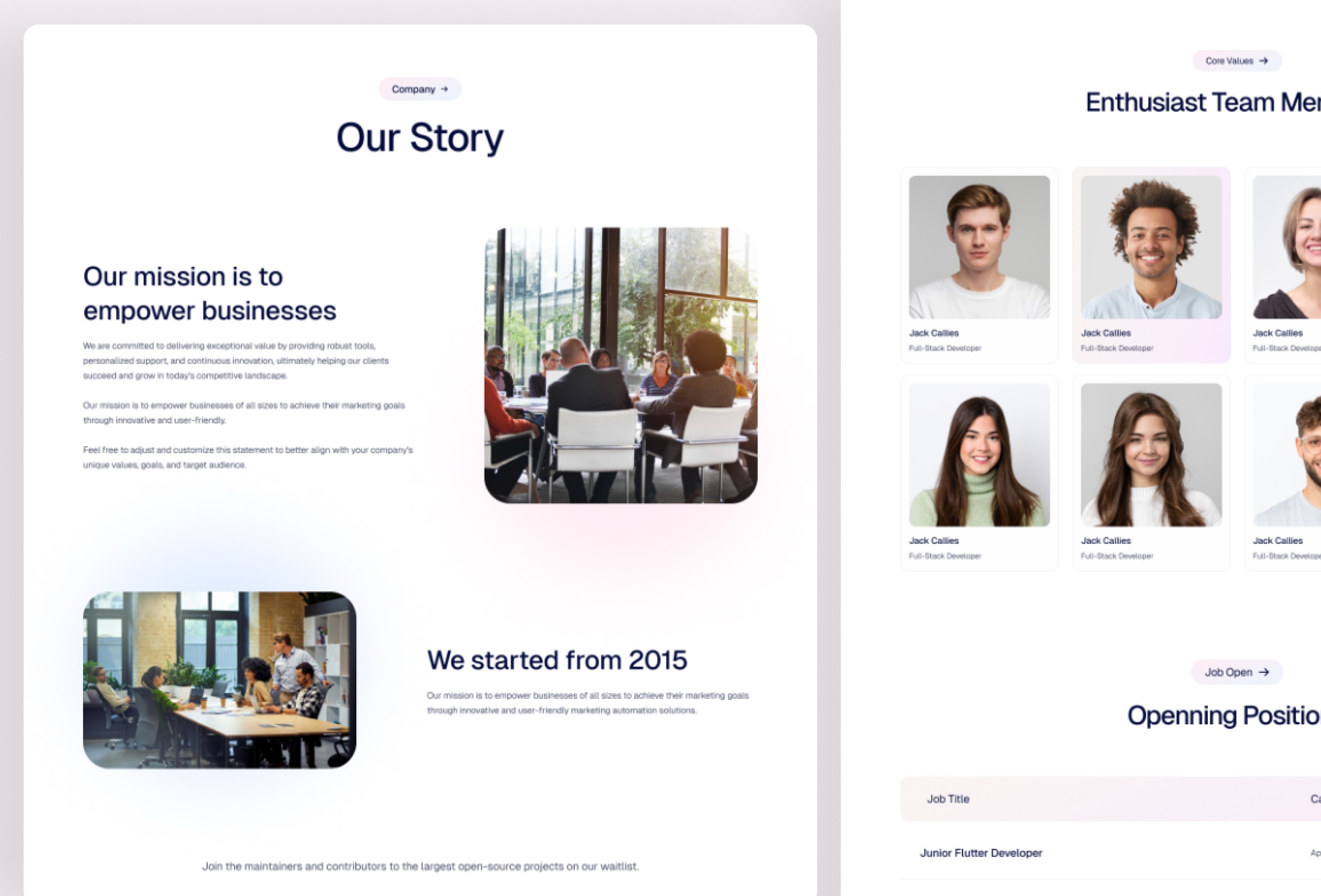 Screenshot 2 for AutomatePro, a Framer Marketplace template by Framerbite.