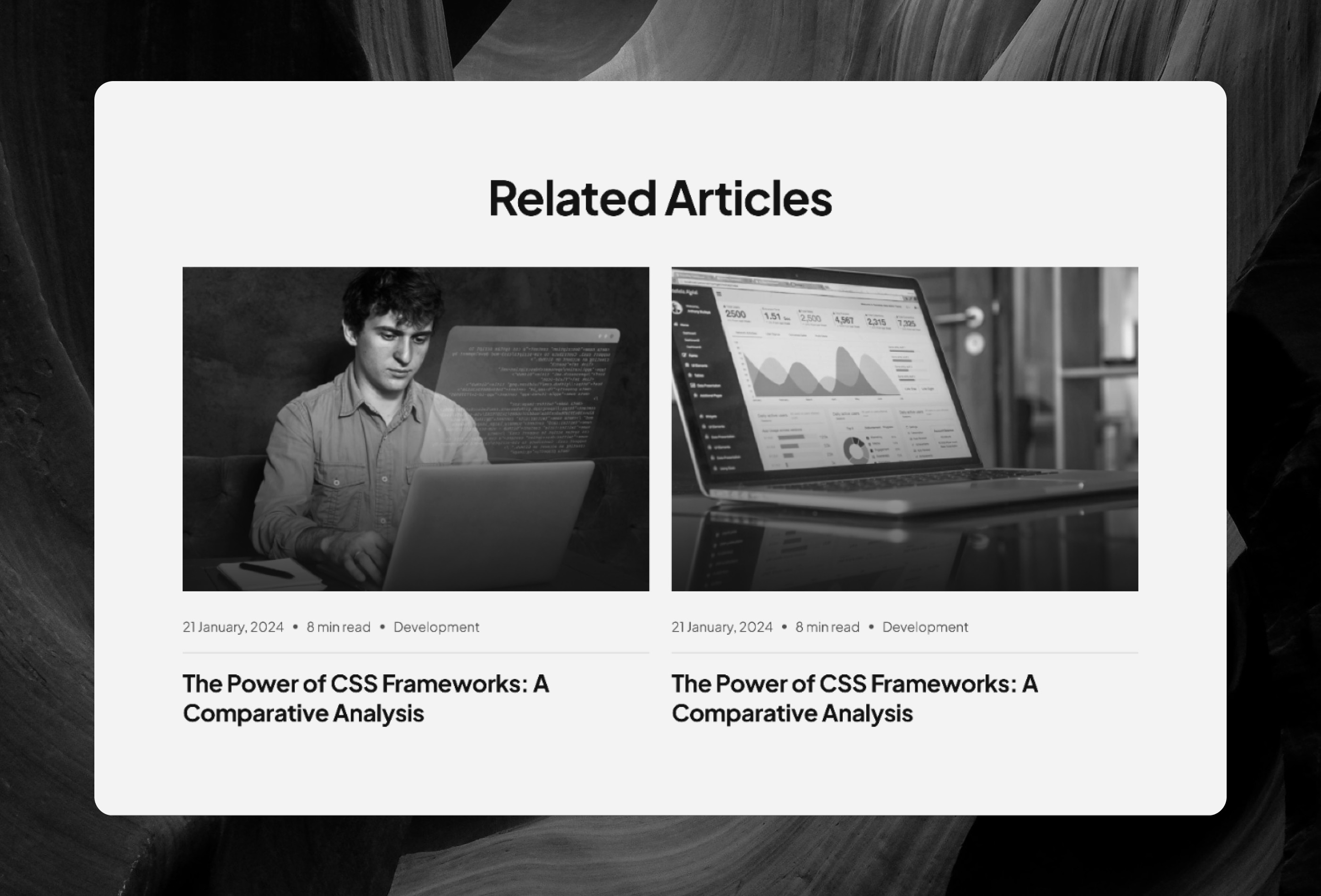 Screenshot 4 for Ronald, a Framer Marketplace template by Framership.